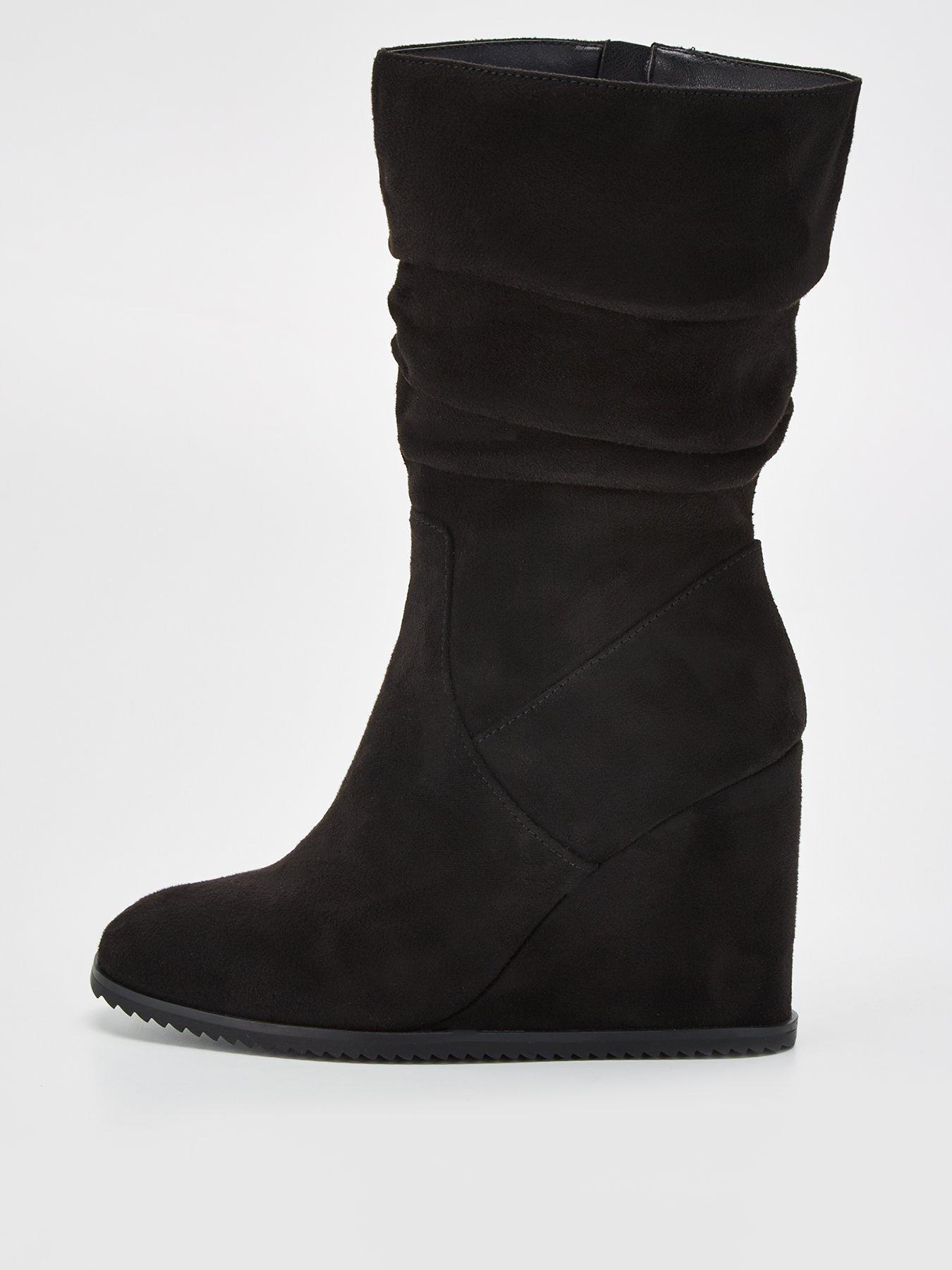 Black slouch hotsell calf boots