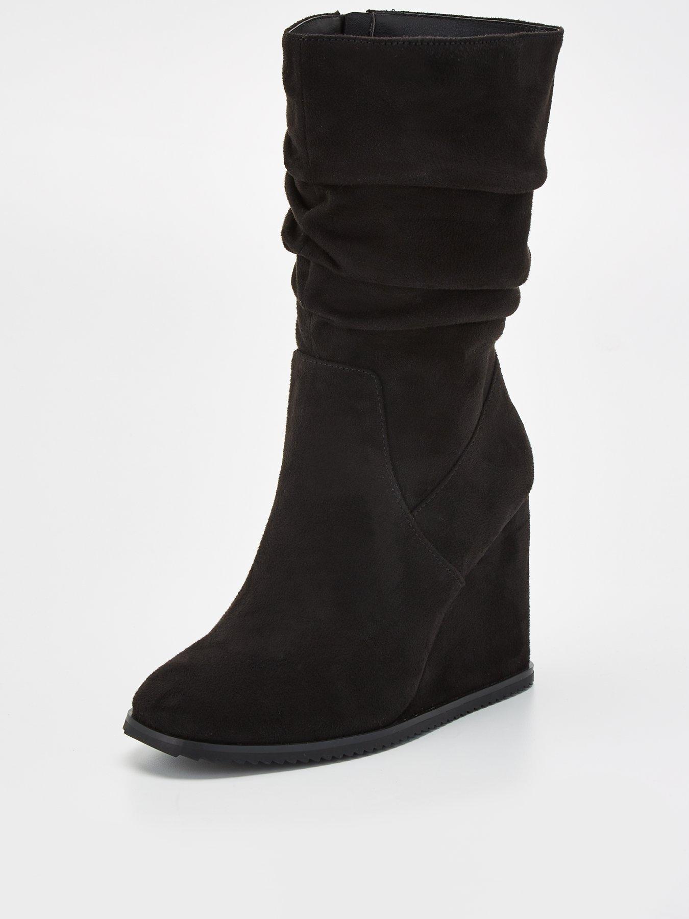 Wedge best sale calf boots