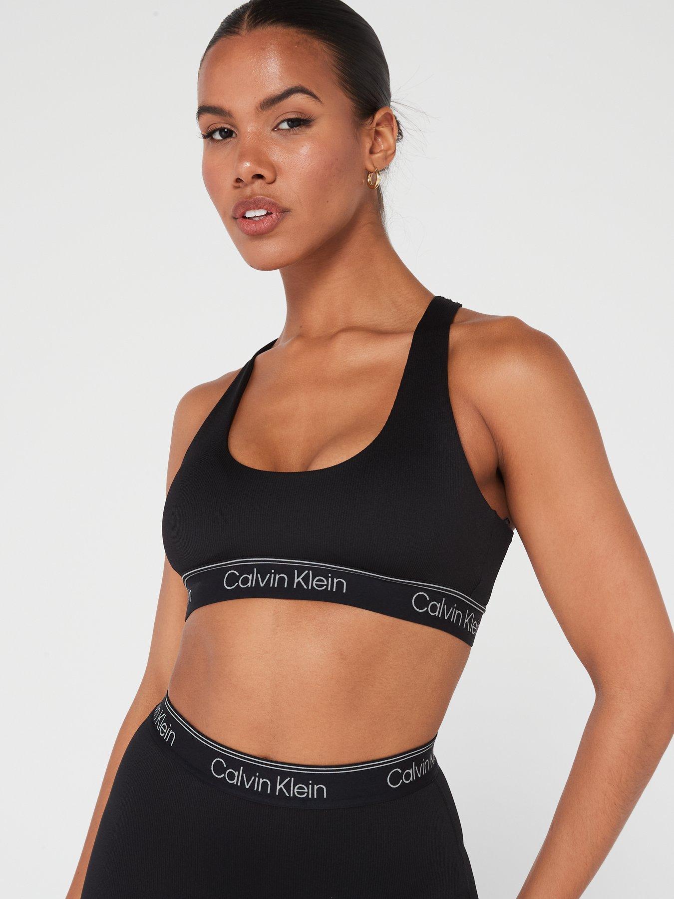 Calvin Klein Performance Womens Plus Medium Support Reversible Sports Bra