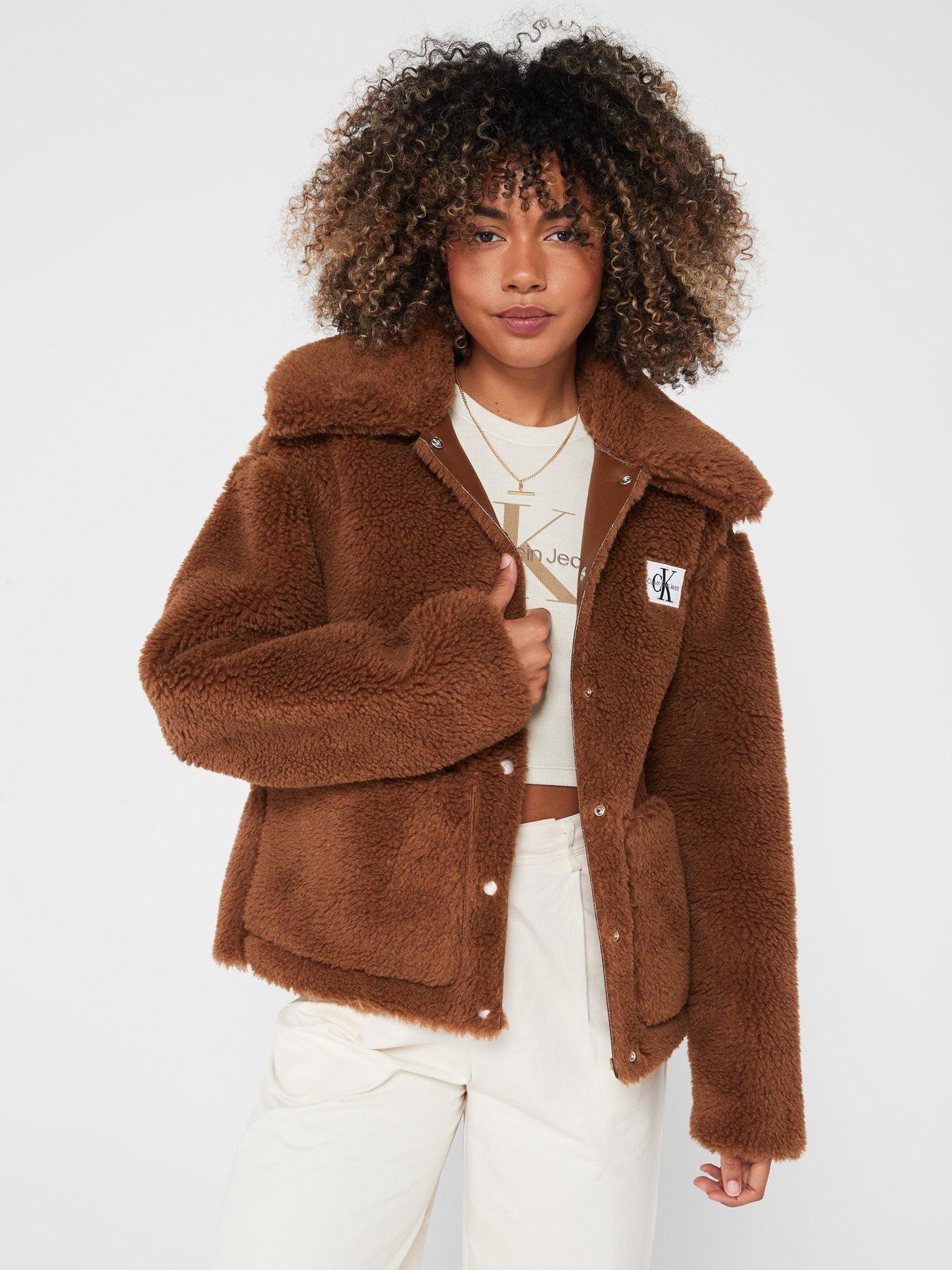 River Island Short Swing Coat - Brown