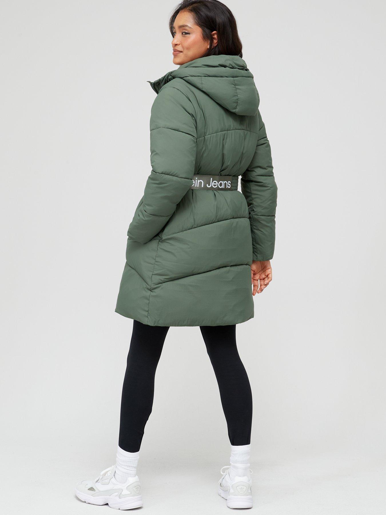 Calvin klein long puffer down clearance coat