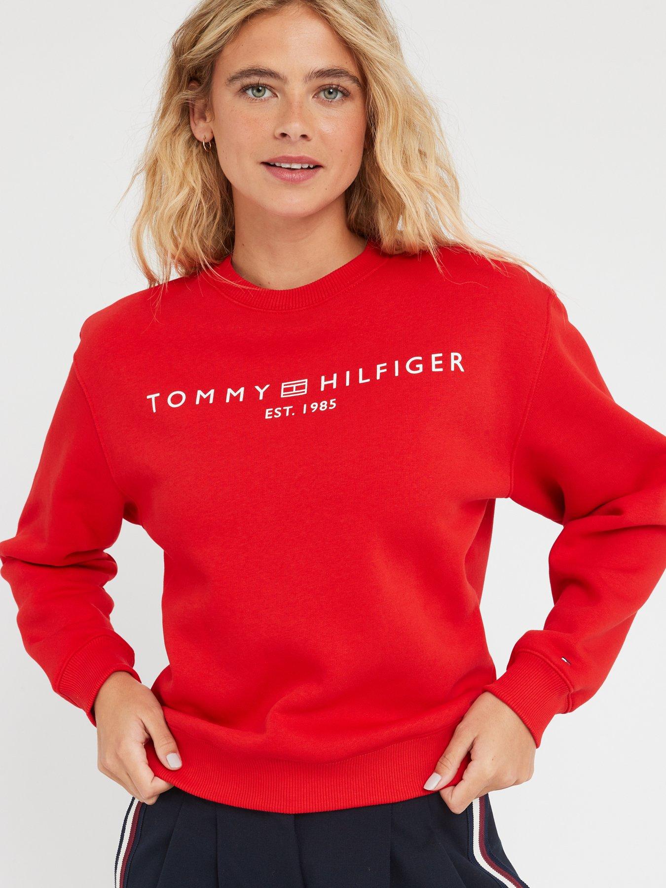 Red tommy hot sale hilfiger jumper