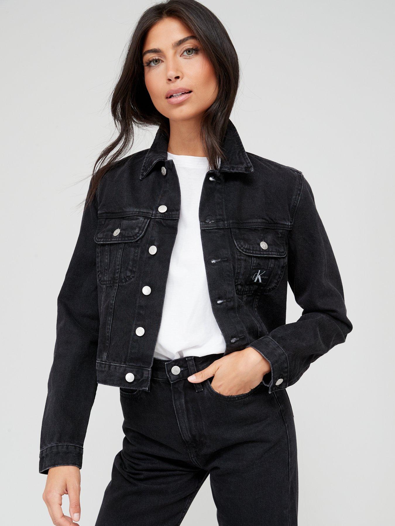 Black denim jacket outlet calvin klein