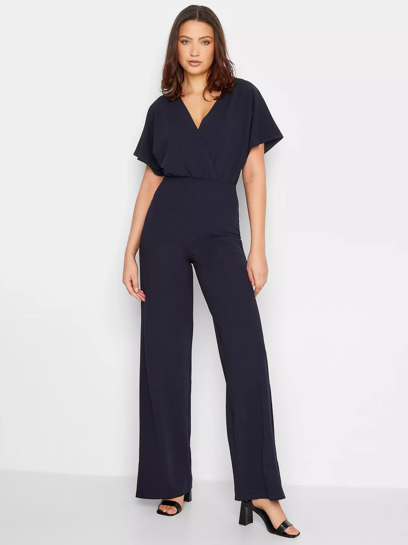 V by Very Denim Utility Jumpsuit - Blue