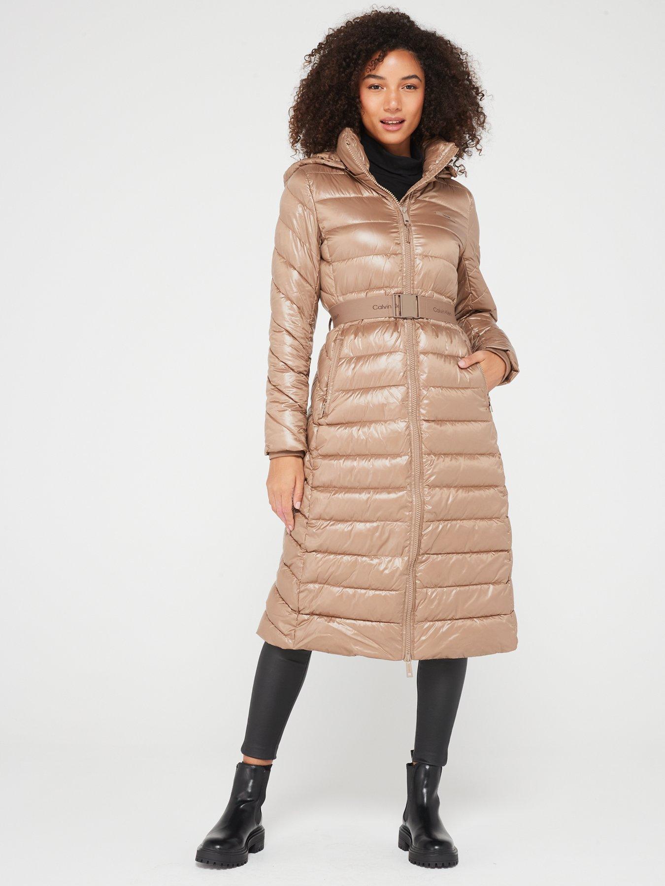 Lightweight padded sale long coat