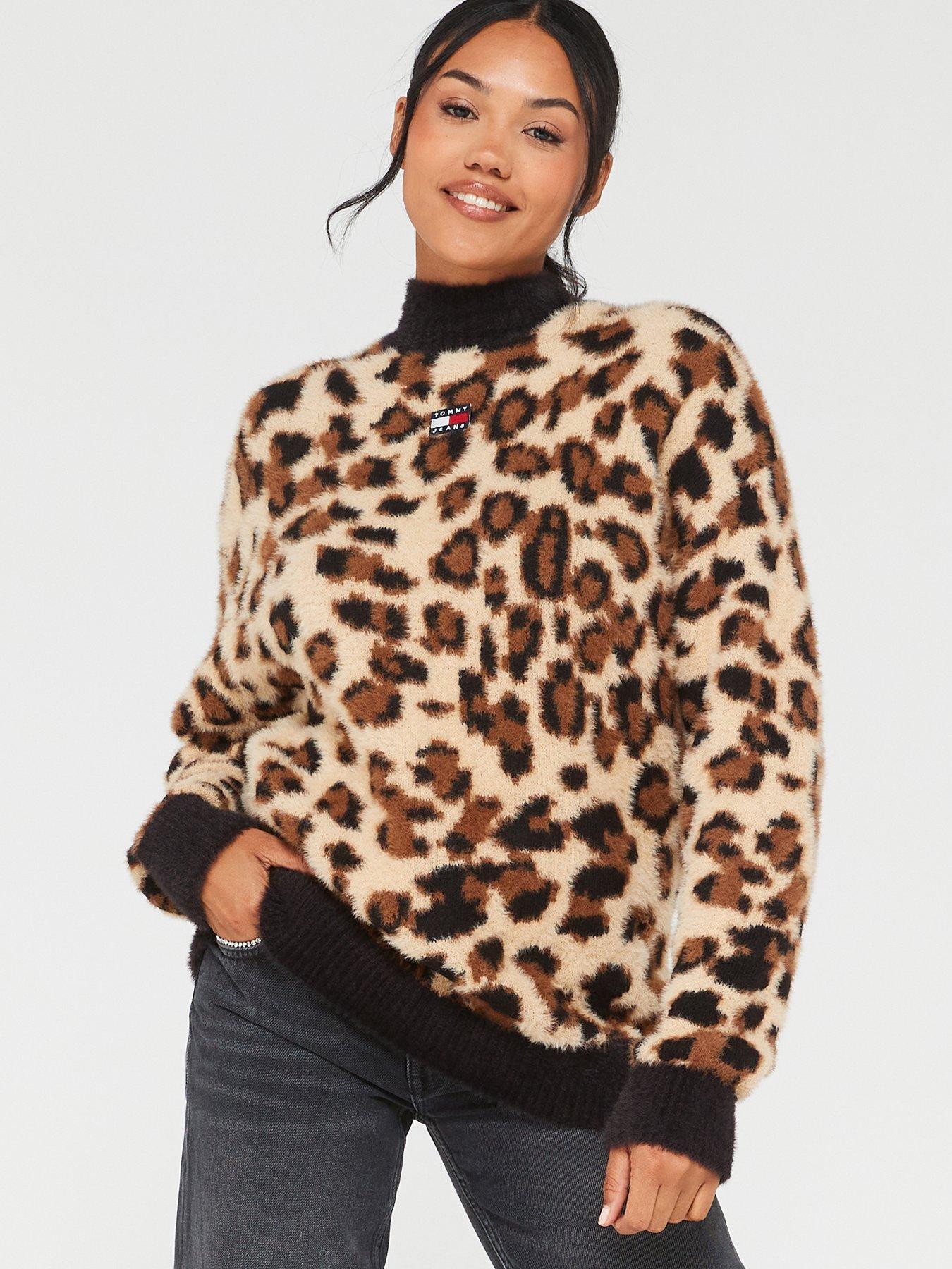 Leopard turtleneck on sale