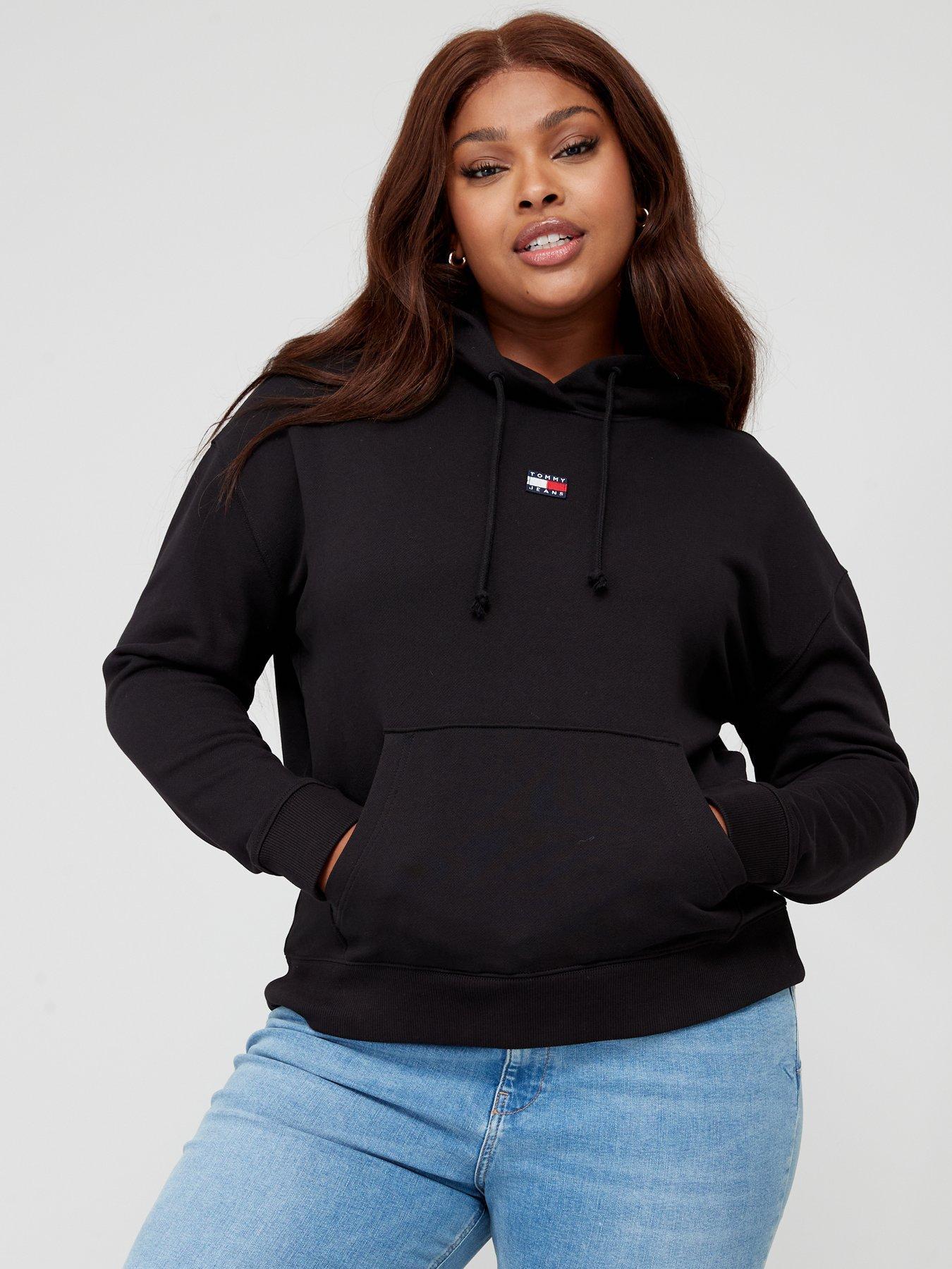 Tommy jeans badge logo hoodie sales