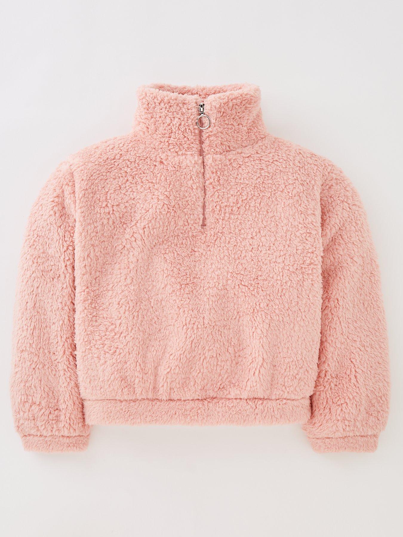 v-by-very-girls-funnel-neck-14-zip-fleece-jumper