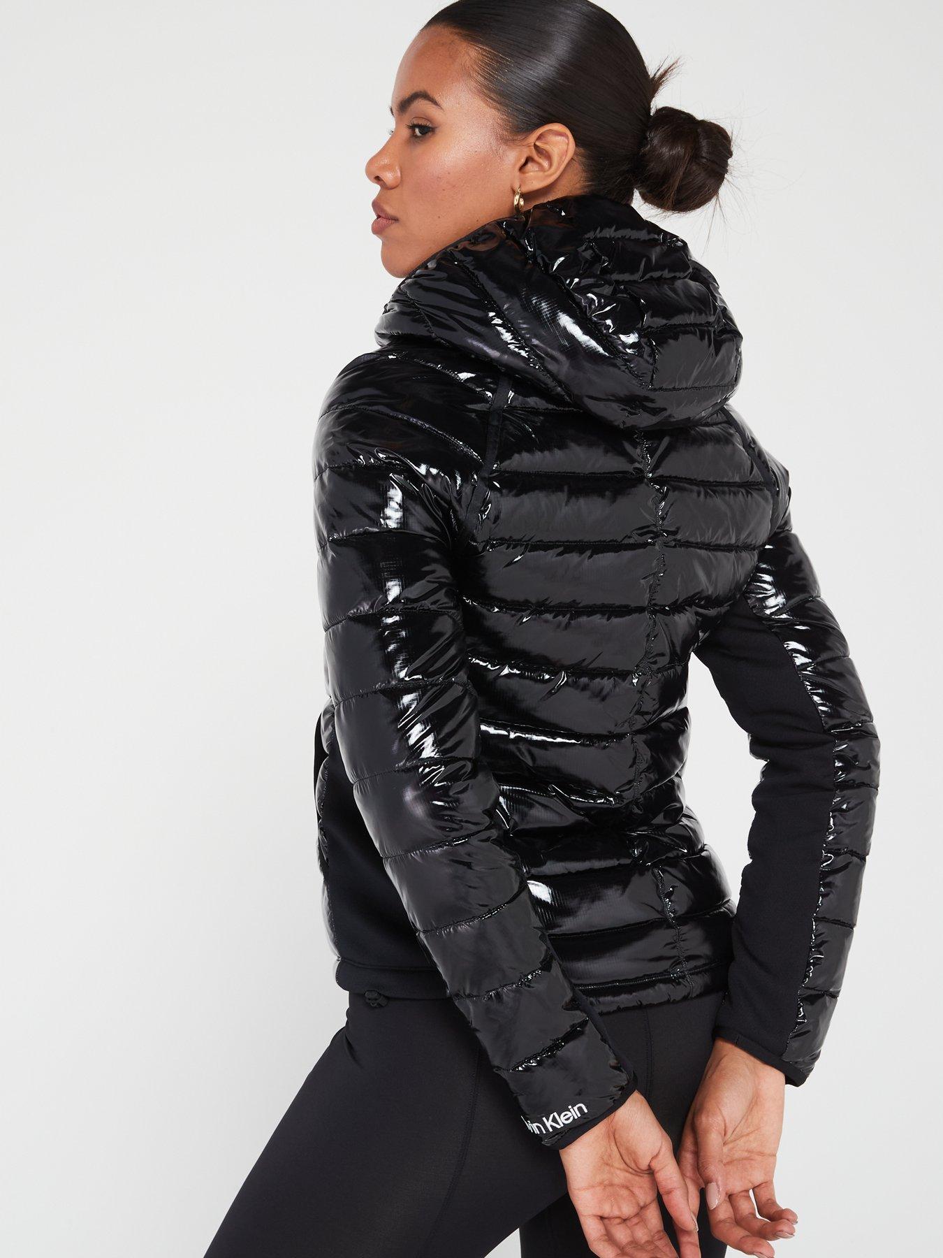 Calvin klein performance shiny best sale puffer jacket