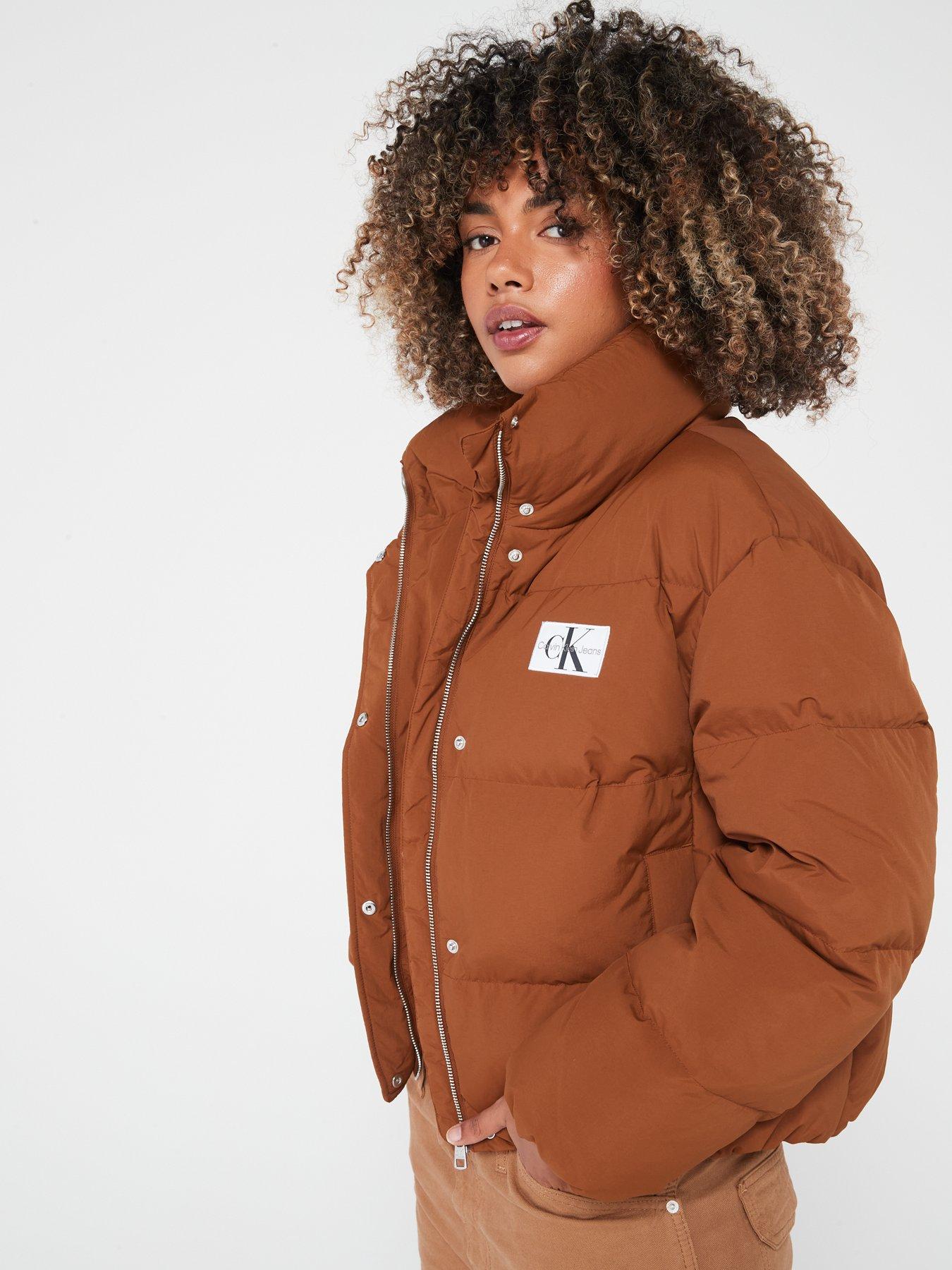 Calvin klein brown outlet coat