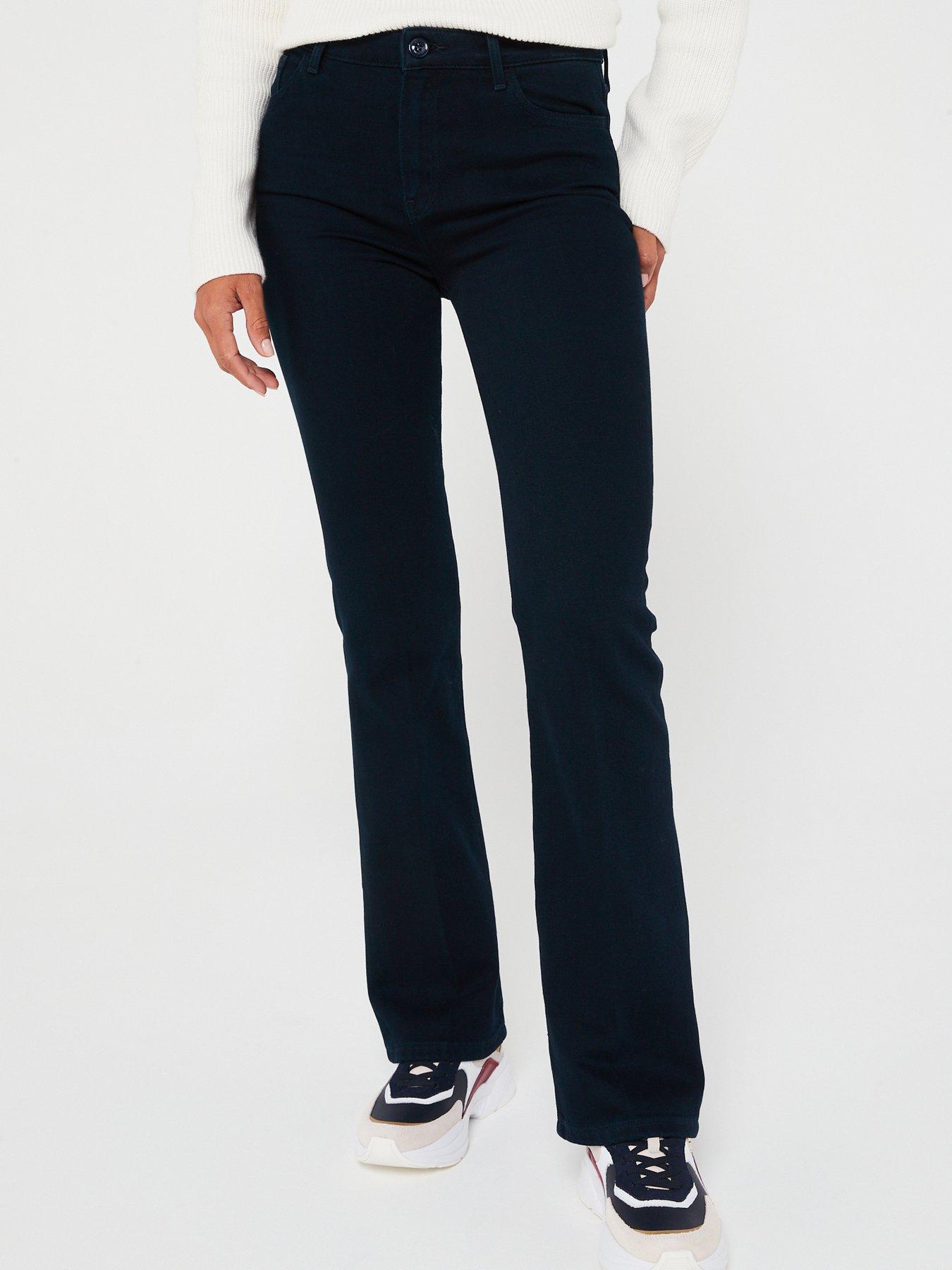 undefined Mid Rise Bootcut Jean - Navy