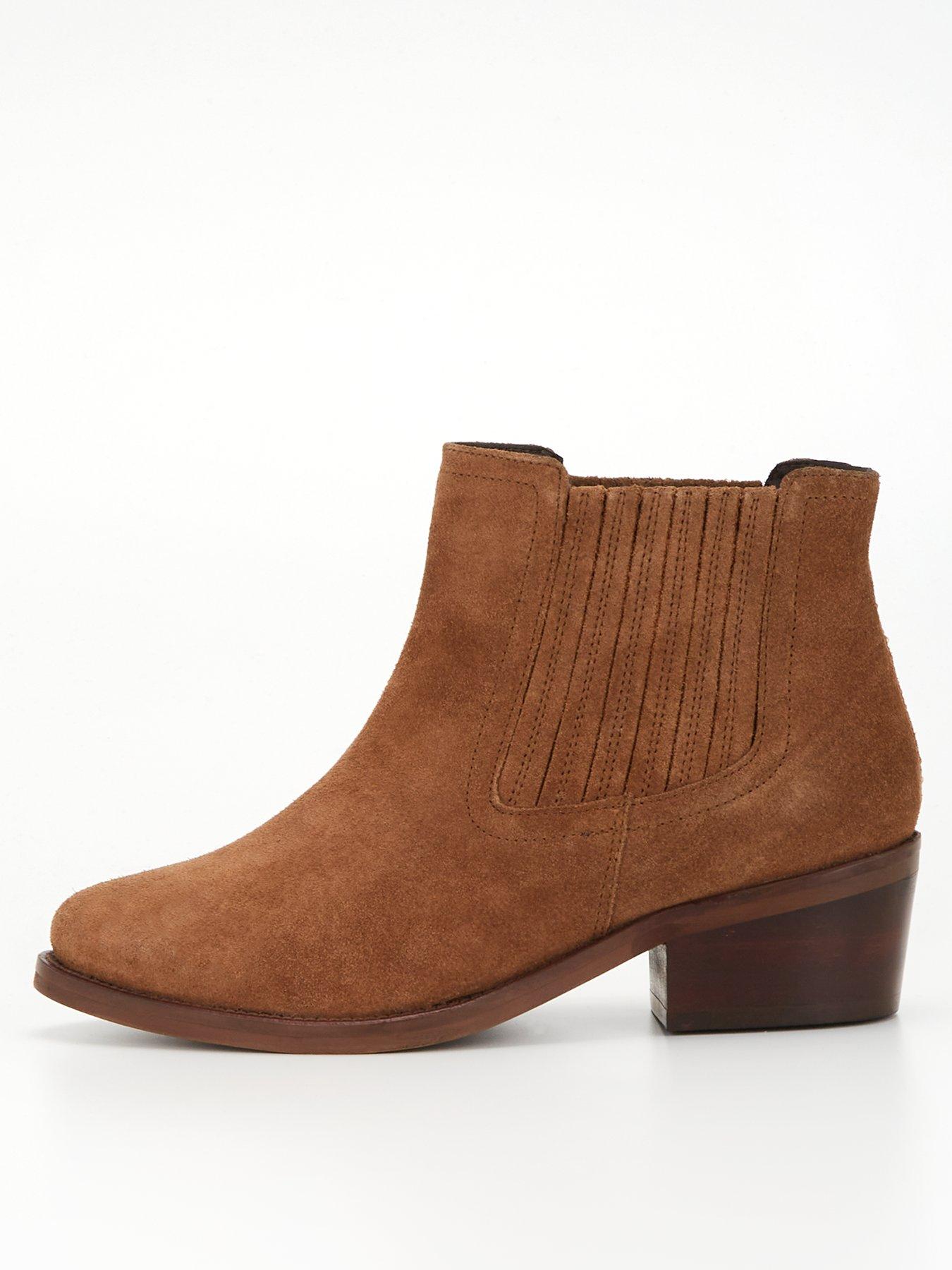 Wide fit tan ankle on sale boots