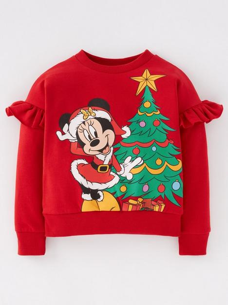 minnie-mouse-girlsnbspdisney-frill-sleeve-christmas-sweater-red