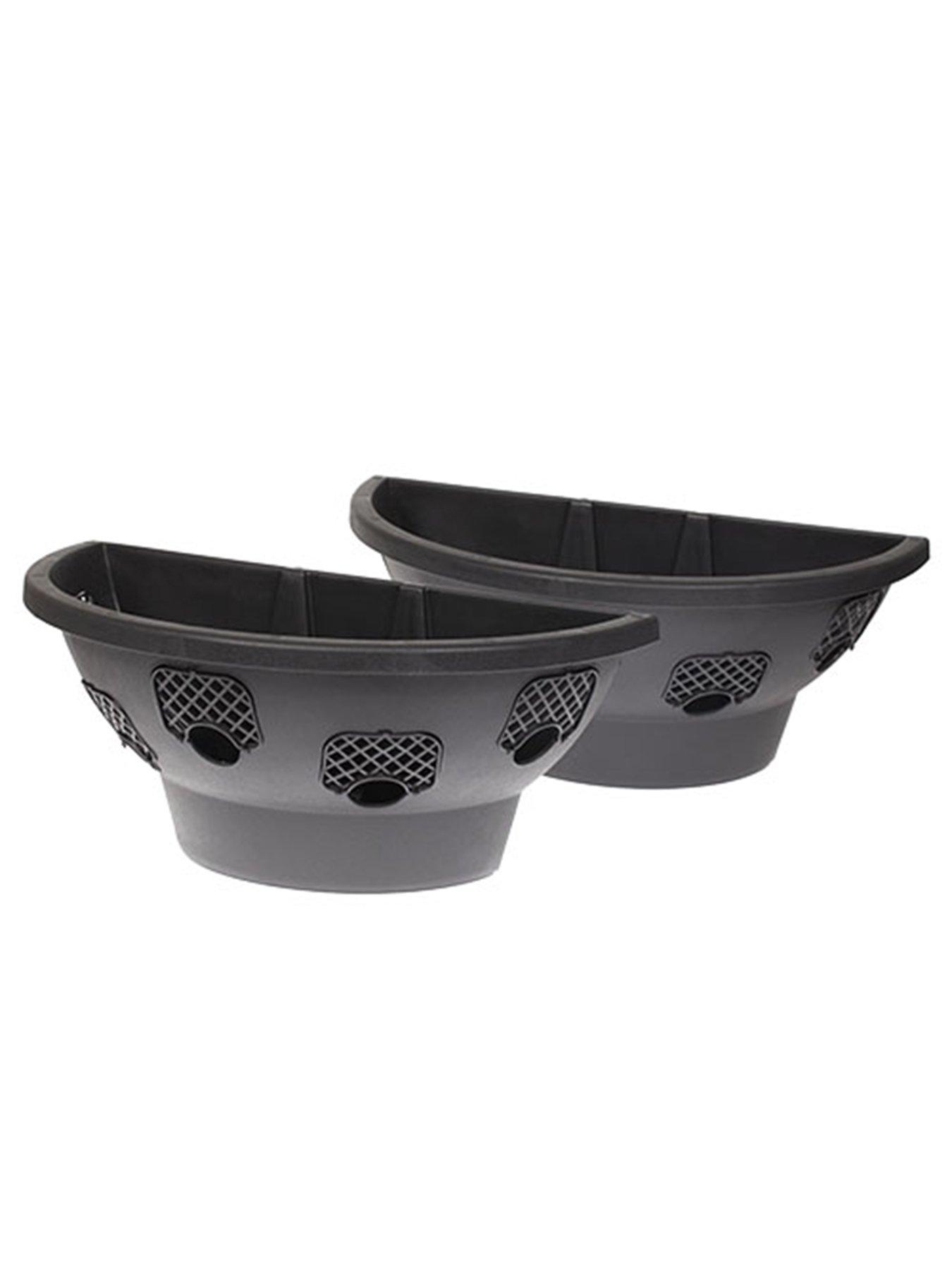 2 EasyFill Black Wall Baskets