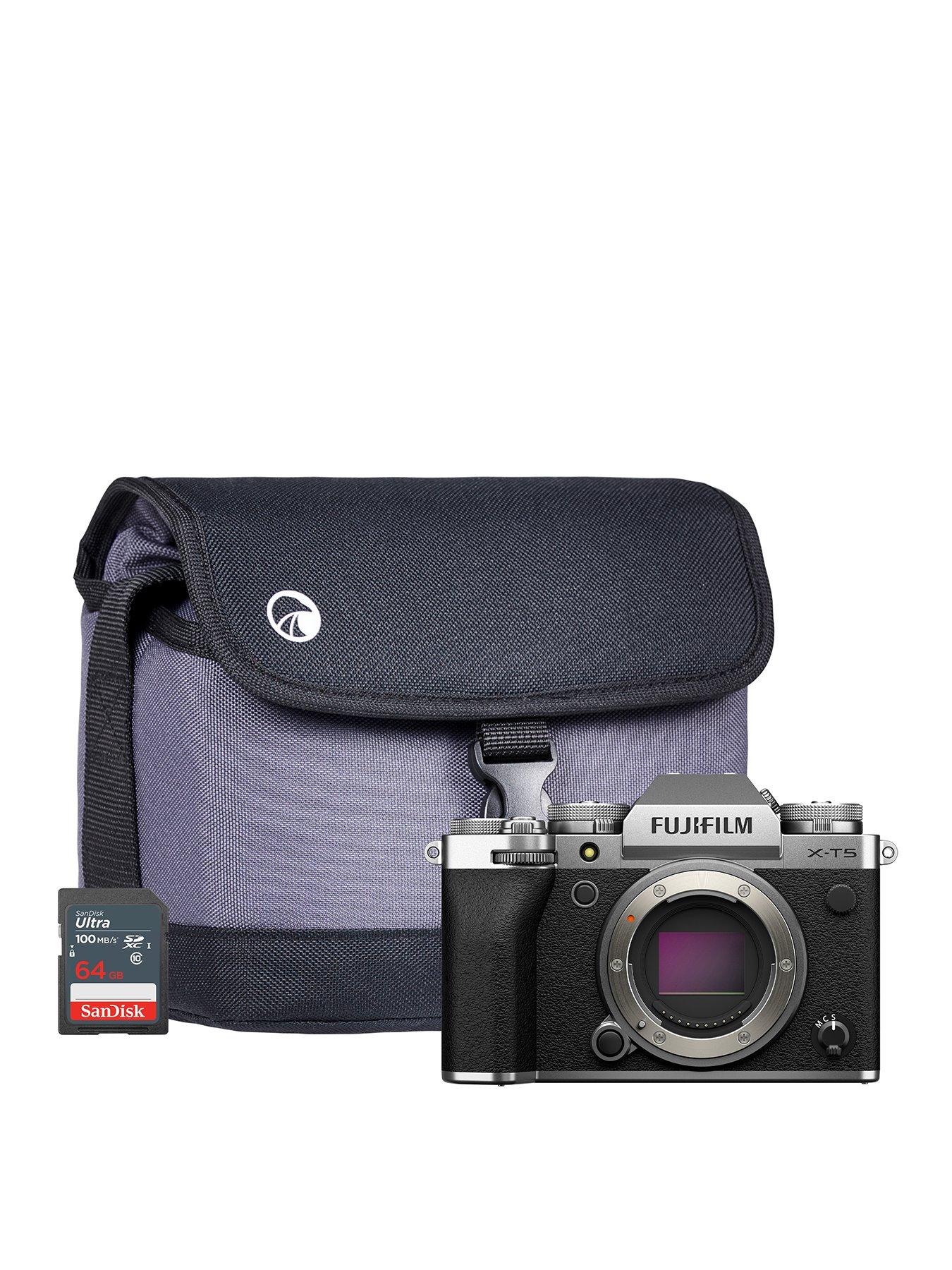 Fujifilm X-T5 Mirrorless Digital Camera - Silver - Camera + Sandisk 64GB SD Card + System Bag