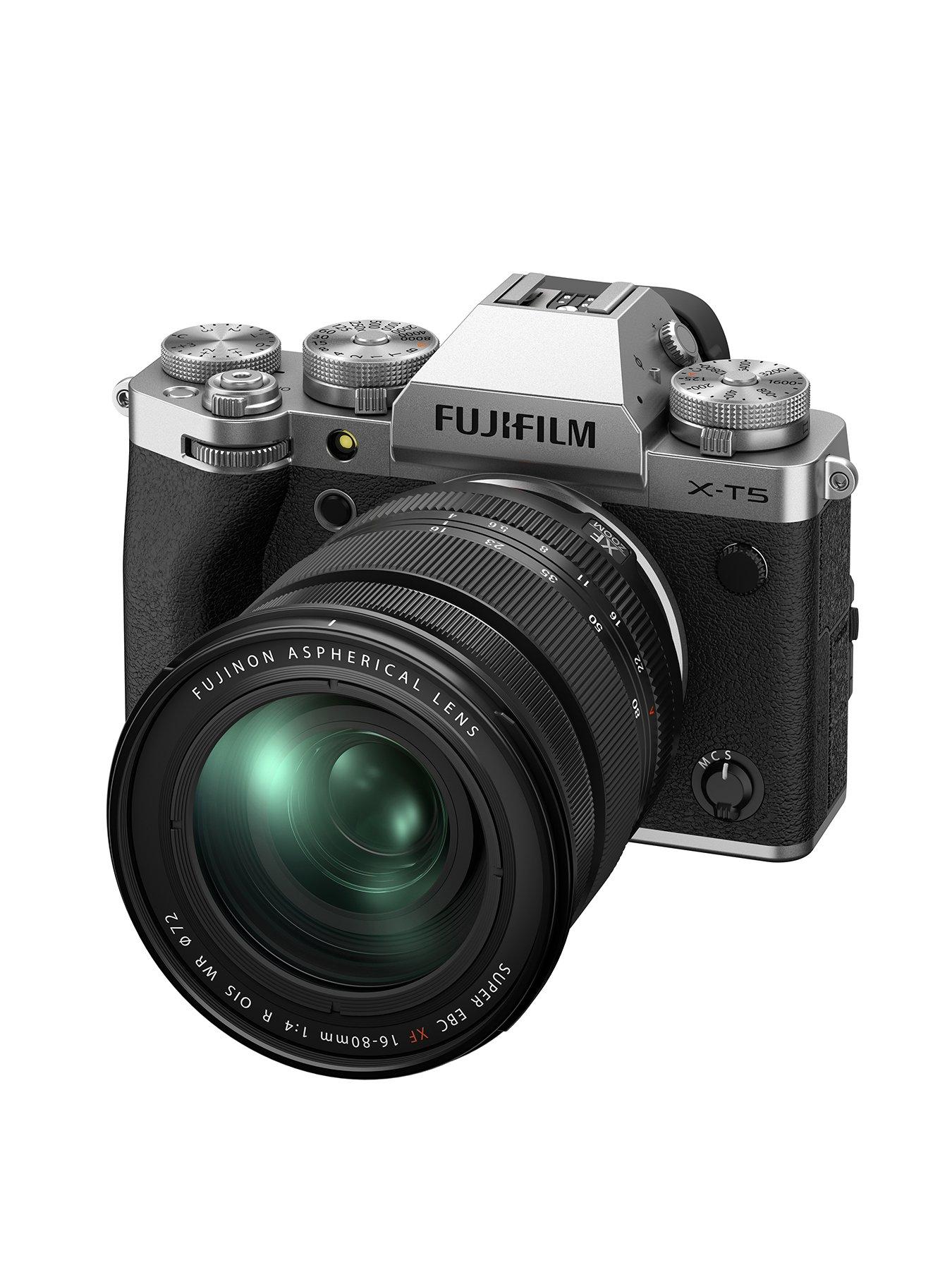  image of fujifilm-x-t5-mirrorless-digital-camera-withnbspxf16-80mm-f4-r-ois-wr-lens-kit-silver