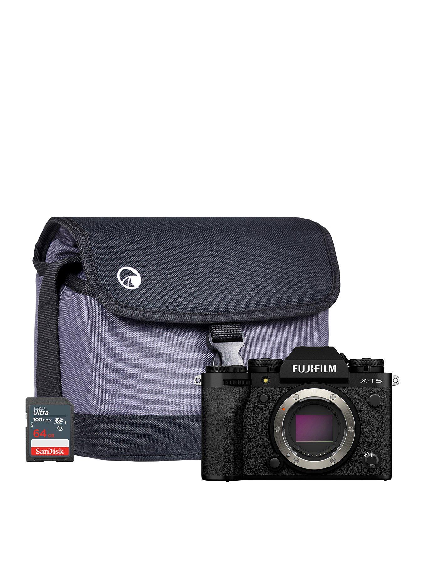 Fujifilm X-T5 Mirrorless Digital Camera - Black - Camera + Sandisk 64GB SD Card + System Bag