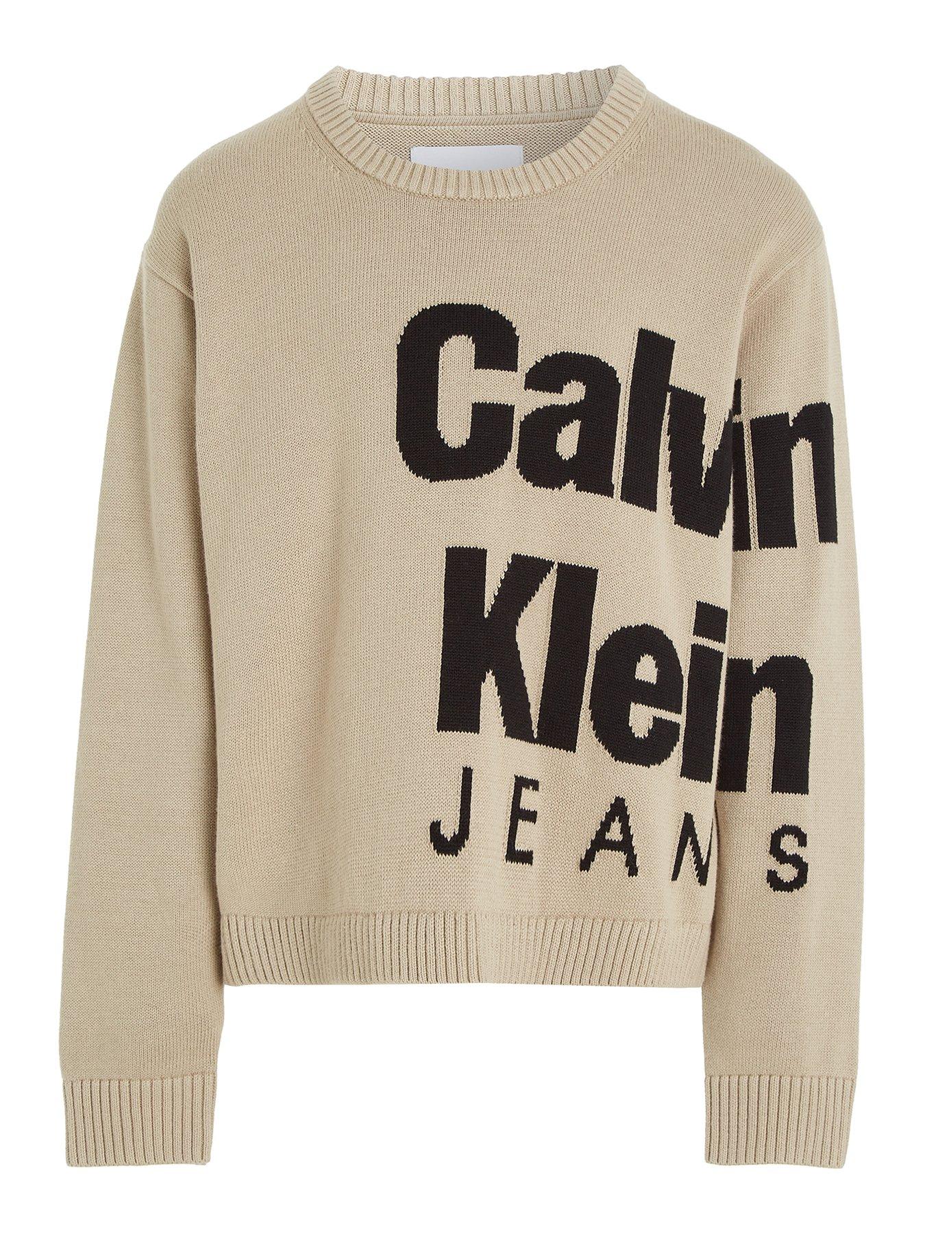 Calvin Klein Jeans Cotton Monogram T-Shirt, Plaza Taupe