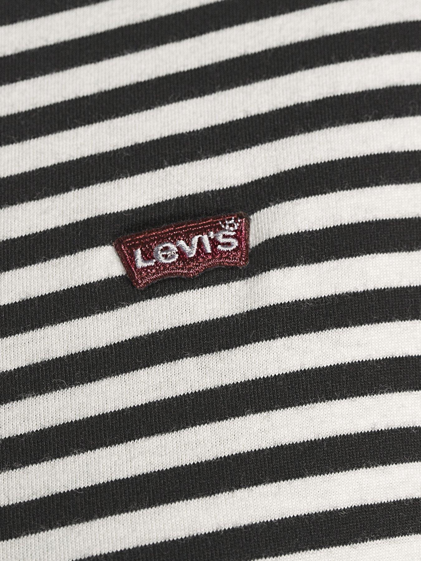 Image 4 of 5 of Levi's Plus Perfect T-shirt (plus Size) - Raita Stripe Caviar - Black/White