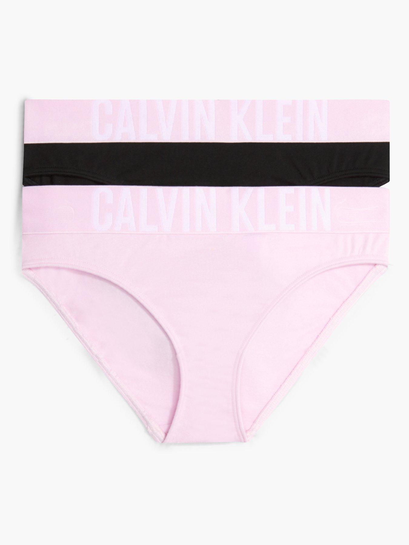 Calvin Klein Girls 2 Pack Bikini Brief - White/Grey