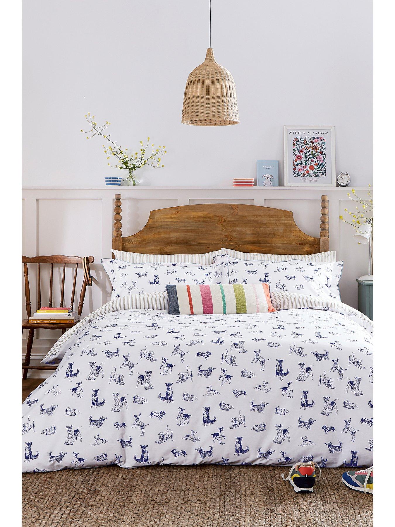 Joules Playful Dogs Duvet Cover Set Navy