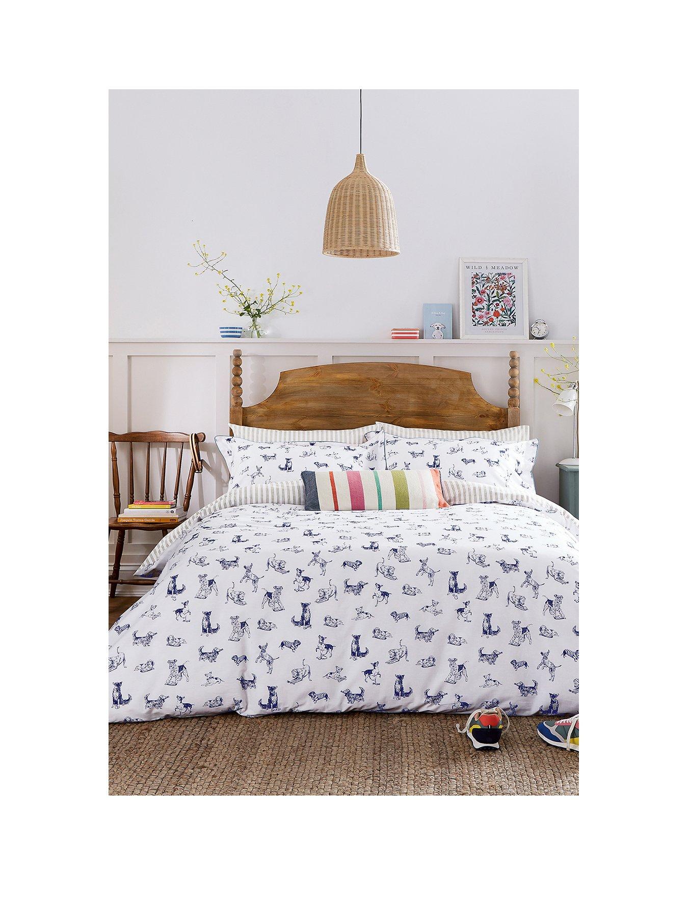 Joules Playful Dogs Duvet Cover Set Navy