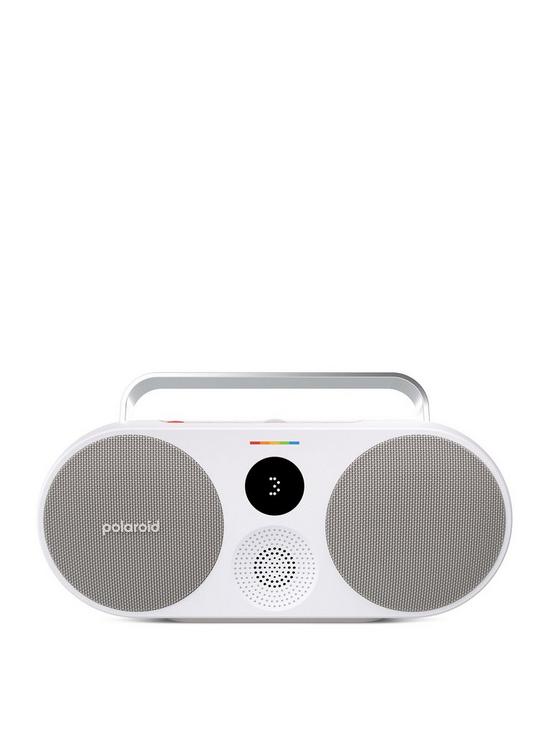 front image of polaroid-music-player-p3-bluetooth-speakernbsp--grey-amp-white