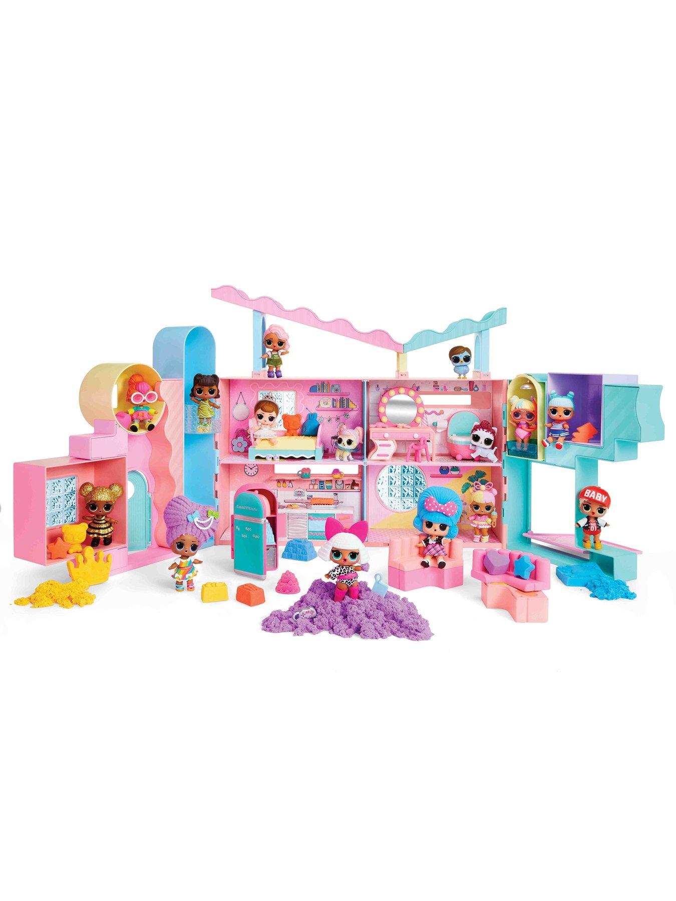  L.O.L. Surprise! OMG Fashion House Playset with 85+ Surprises  and Made from Real Wood Including Pool, Spiral Slide, Rooftop Patio, Movie  Theater, Transforming Furniture, and More! : Toys & Games