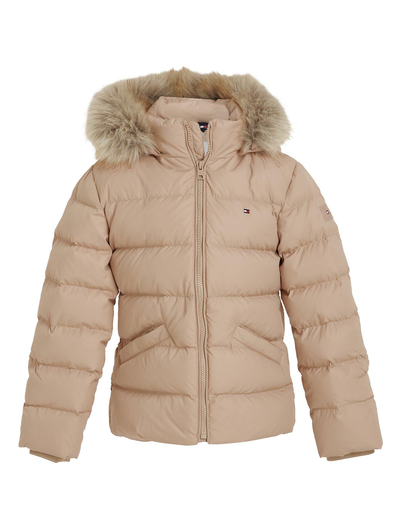 Faux fur hood clearance puffer coat tommy hilfiger