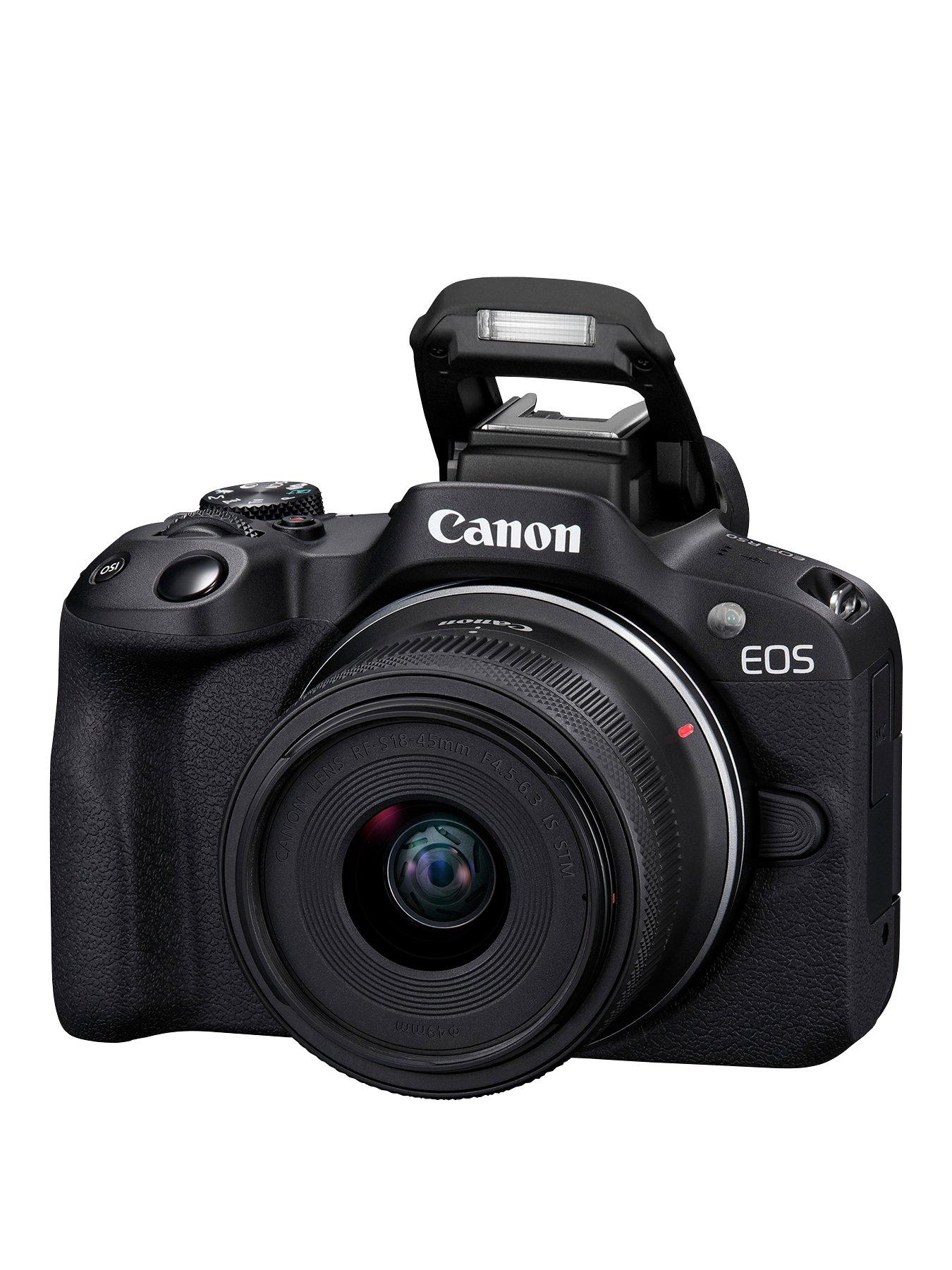  image of canon-eos-r50-aps-c-mirrorless-camera-inc-rf-s-18-45mm-lens-creator-kit-black