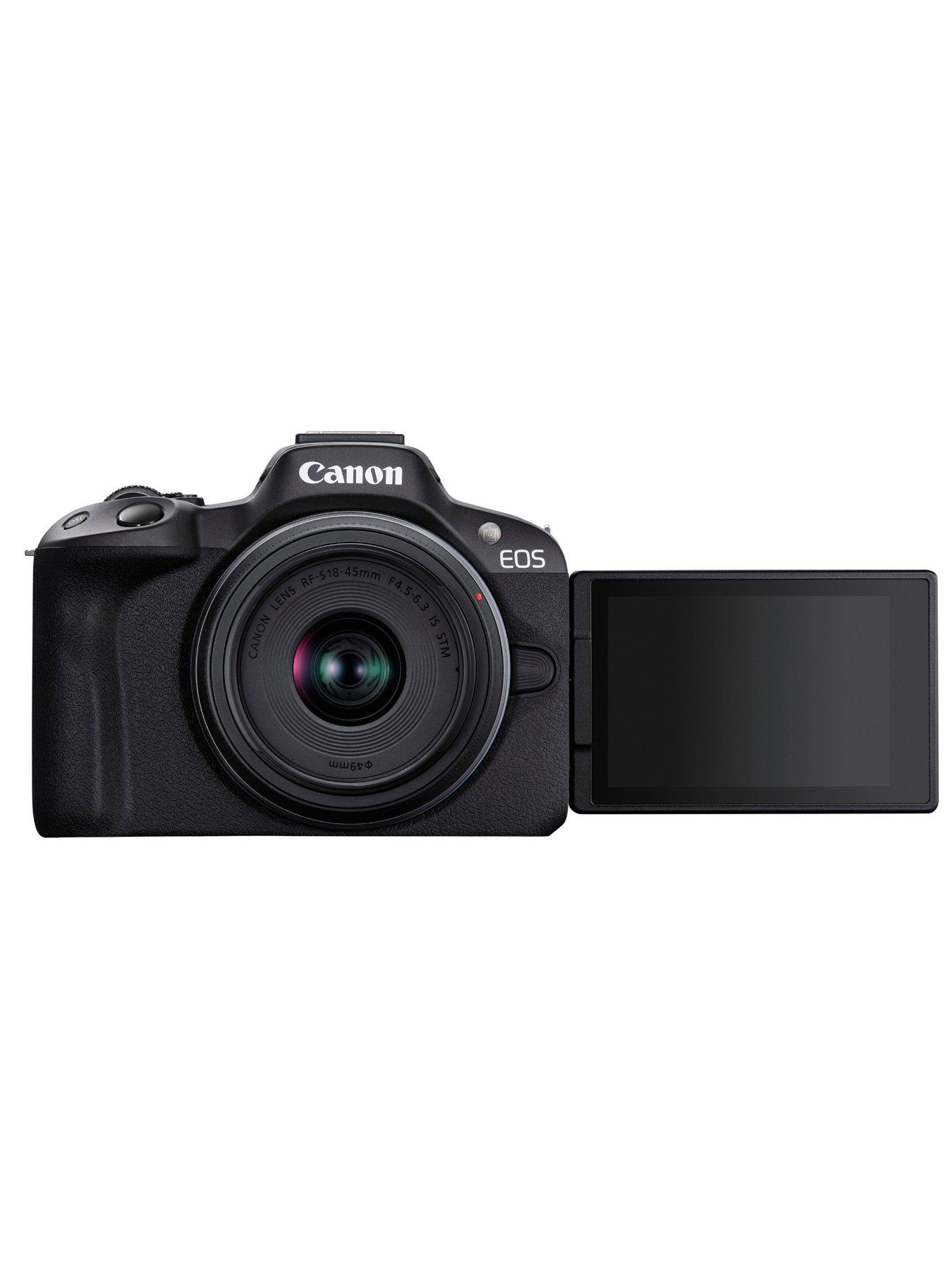  image of canon-eos-r50-aps-c-mirrorless-camera-inc-rf-s-18-45mm-lens-creator-kit-black