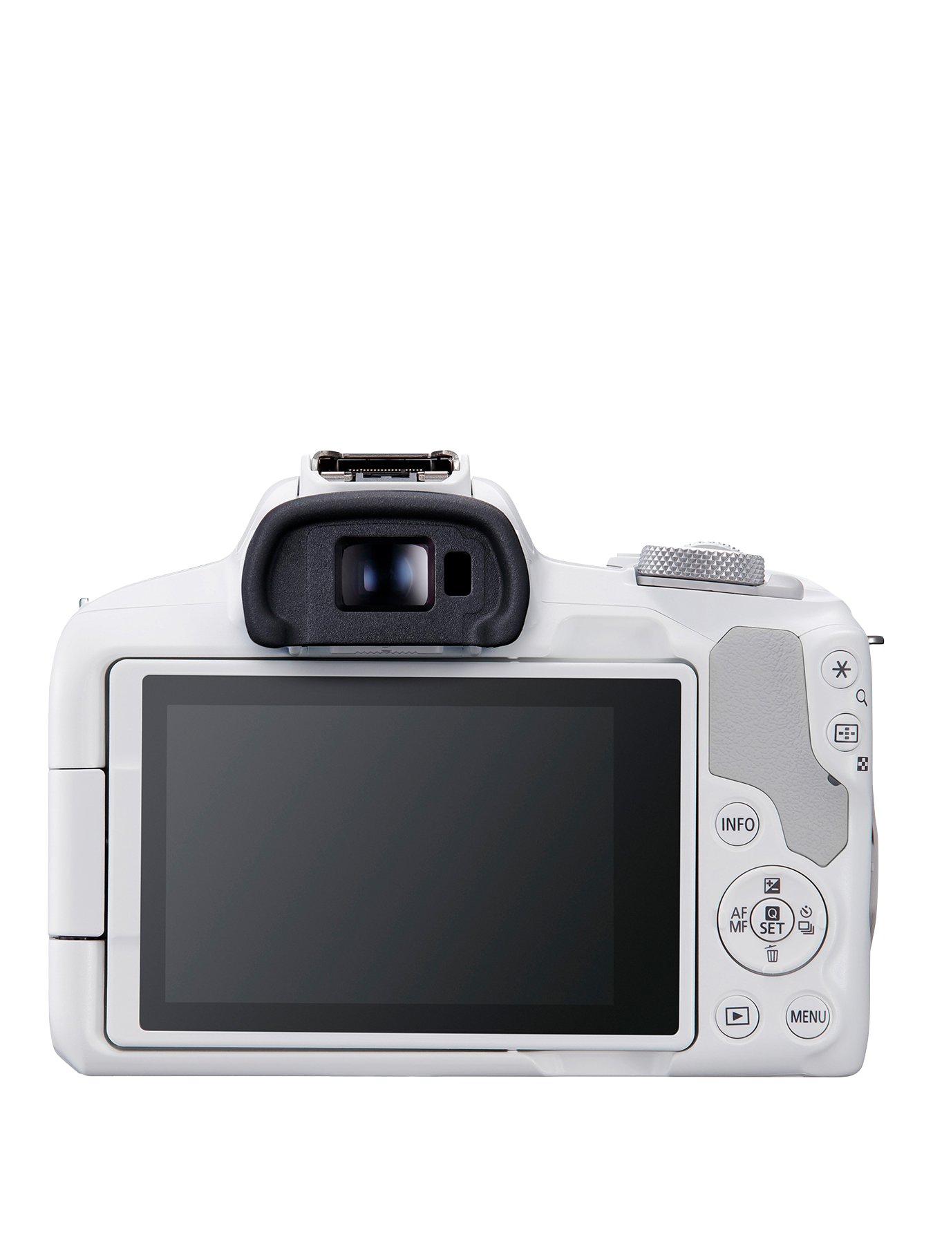 Image 2 of 6 of Canon EOS R50 APS-C Mirrorless Camera inc RF-S 18-45mm Lens - White