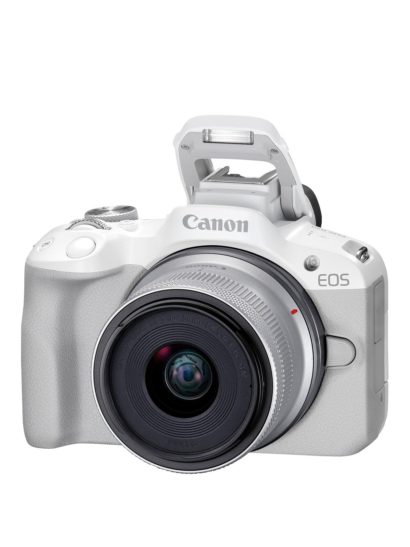 Image 3 of 6 of Canon EOS R50 APS-C Mirrorless Camera inc RF-S 18-45mm Lens - White