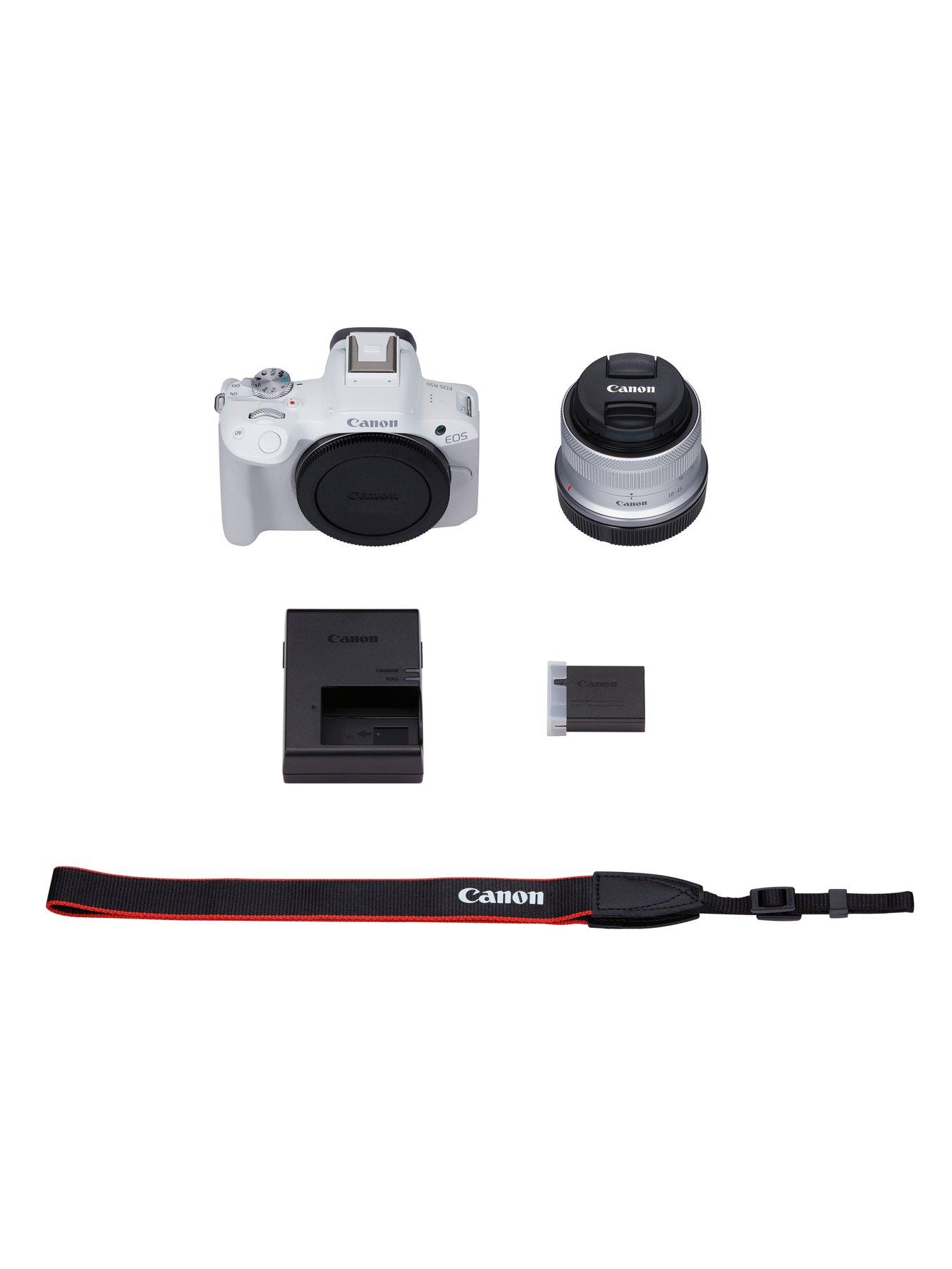 Image 5 of 6 of Canon EOS R50 APS-C Mirrorless Camera inc RF-S 18-45mm Lens - White