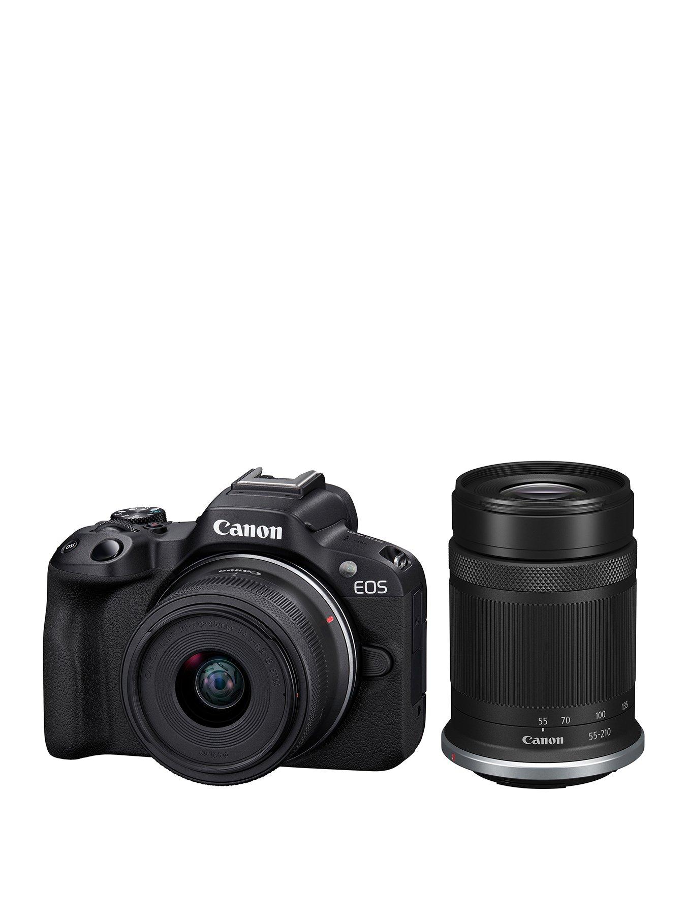 Canon EOS R50 APS-C Mirrorless Camera inc RF-S 18-45mm Lens + RF-S 55-210mm Lens