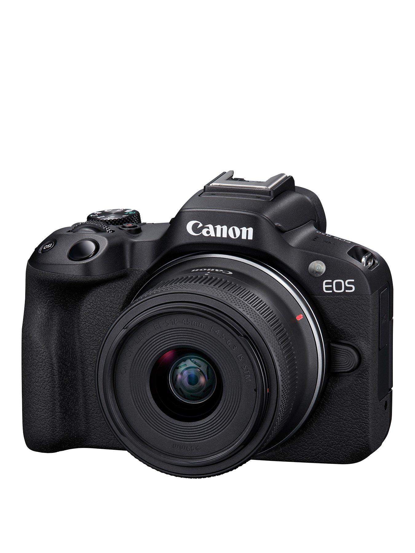  image of canon-eos-r50-aps-c-mirrorless-camera-inc-rf-s-18-45mm-lens-rf-s-55-210mm-lens