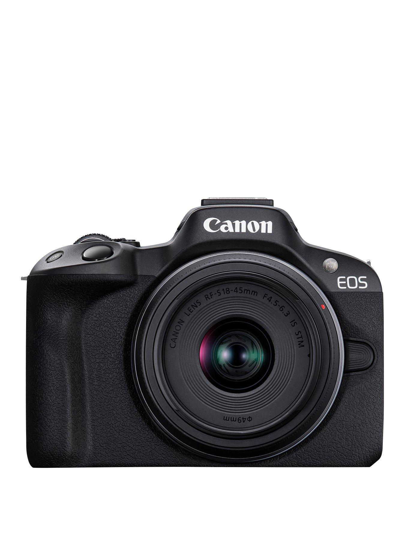 Canon EOS R50 APS-C Mirrorless Camera inc RF-S 18-45mm Lens - Black