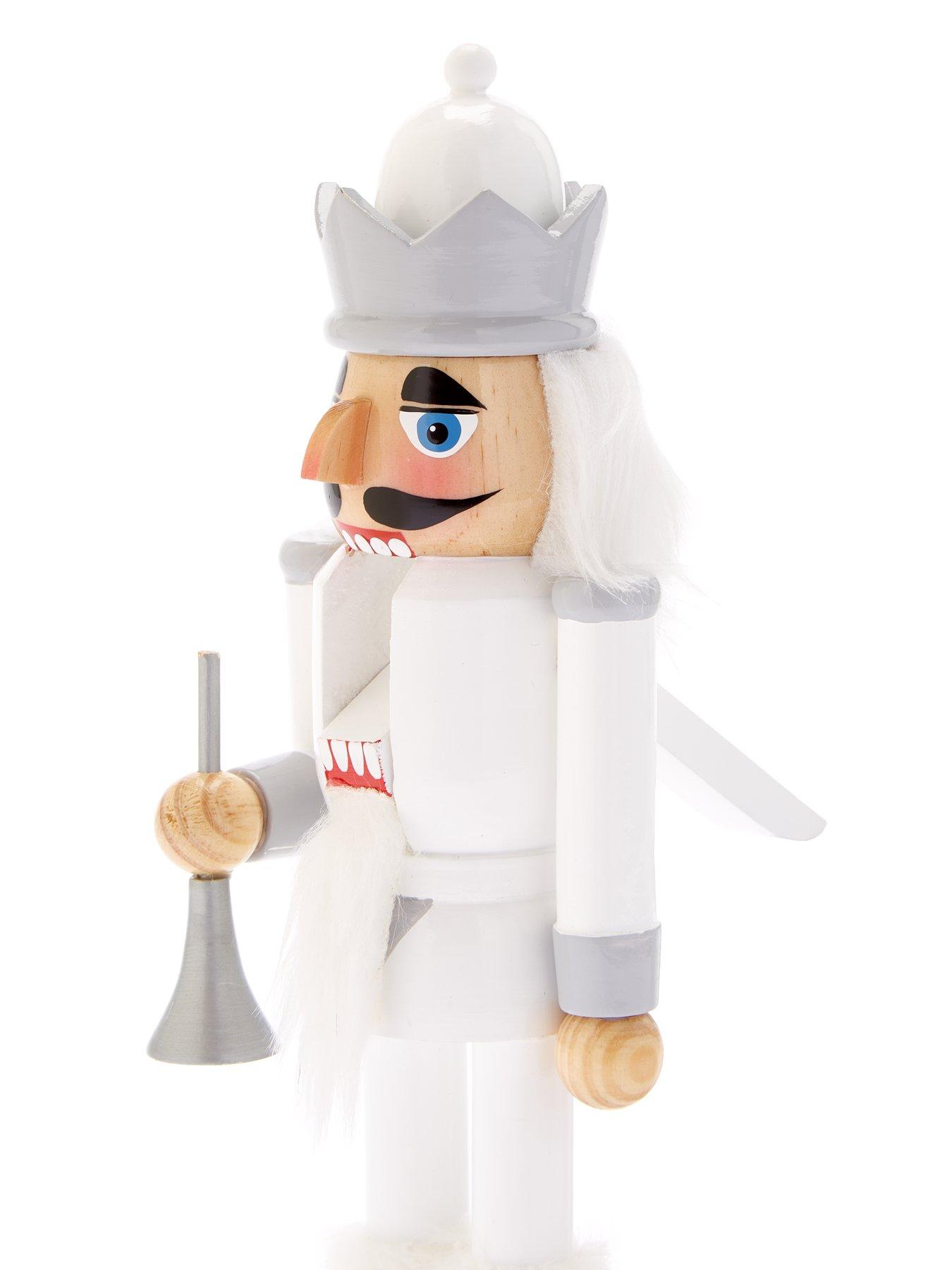Image 6 of 6 of Very Home Set of 2 Grey/White Nutcracker Christmas Decorations - 12 Inch