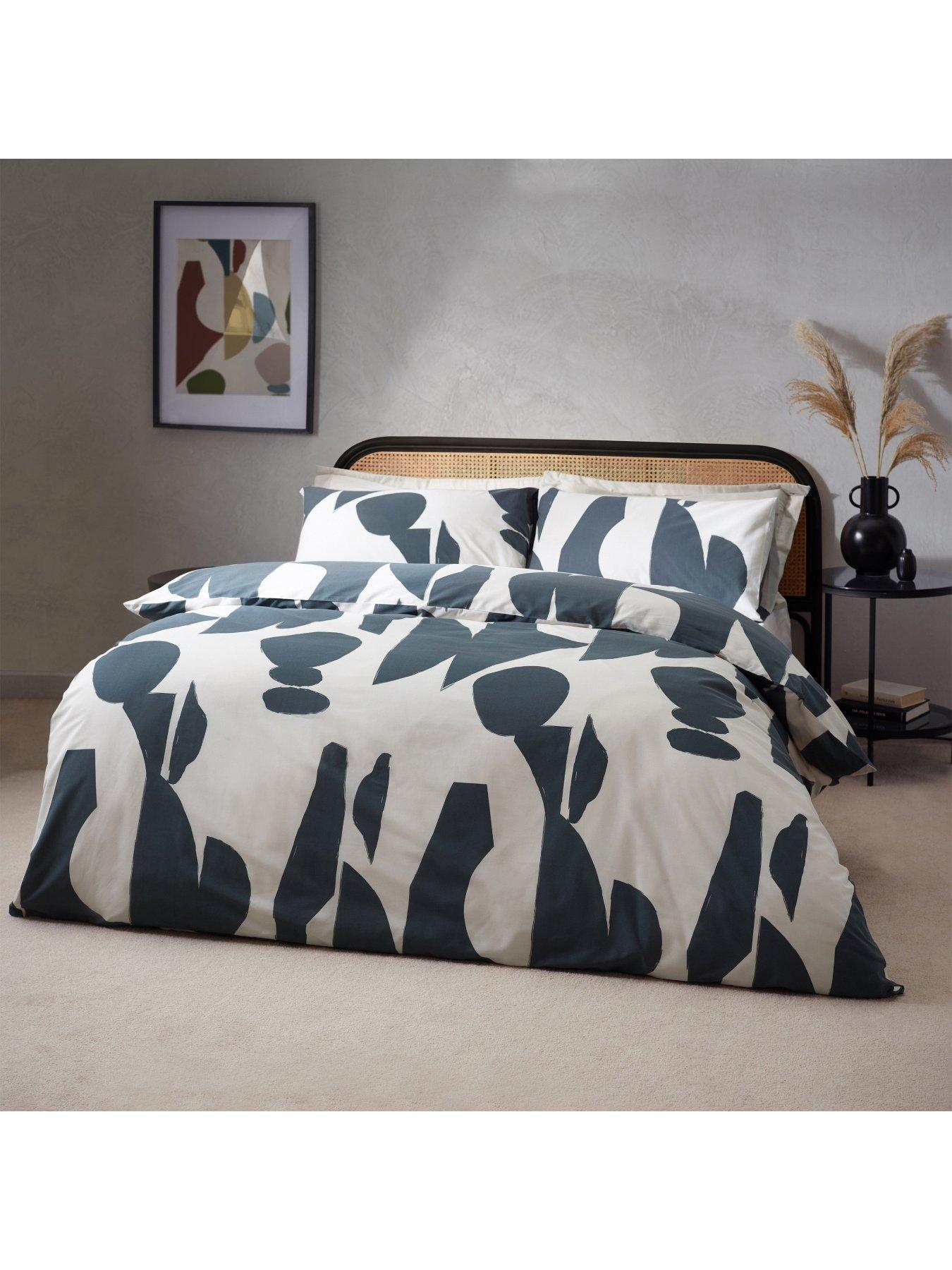 hoem-meta-geo-navy-duvet-cover-set