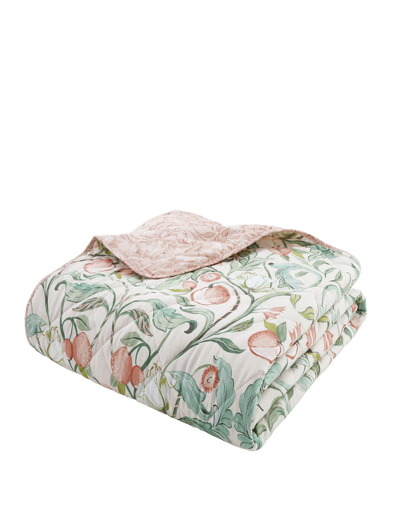 Catherine Lansfield Clarence Floral Bedspread Throw | littlewoods.com