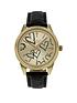  image of lipsy-black-strap-buckle-watch-with-gold-dial