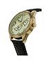  image of lipsy-black-strap-buckle-watch-with-gold-dial
