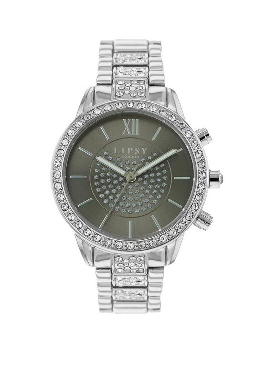 stillFront image of lipsy-silver-bracelet-watch-with-grey-dial