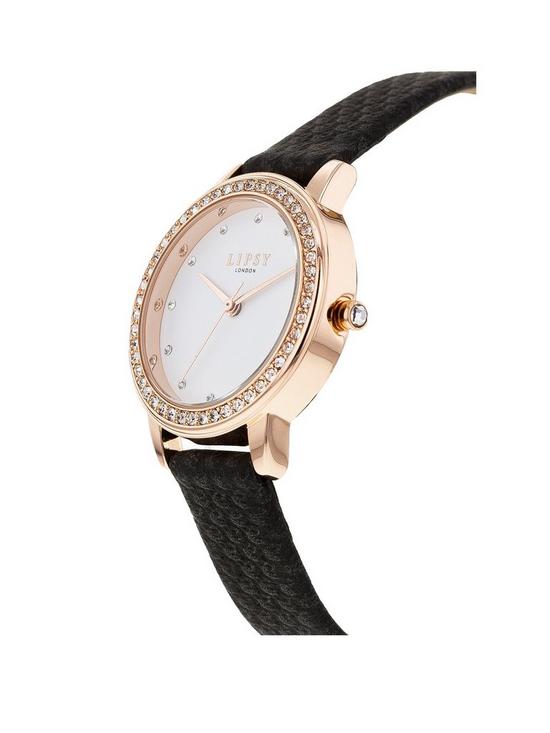stillFront image of lipsy-grey-strap-buckle-watch-with-white-dial
