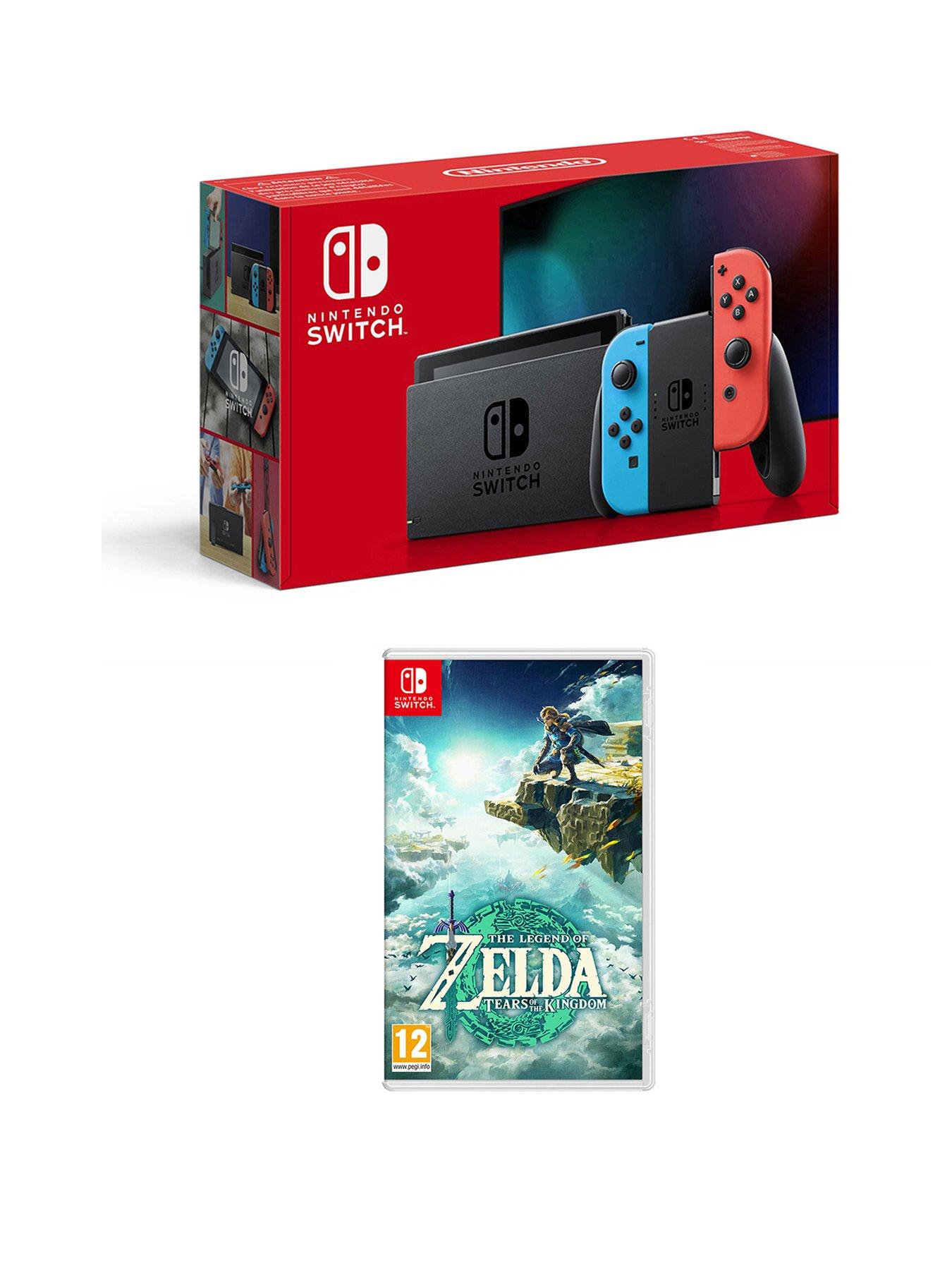 Image 1 of 8 of Nintendo Switch Neon Console &amp; Zelda: Tears of the Kingdom