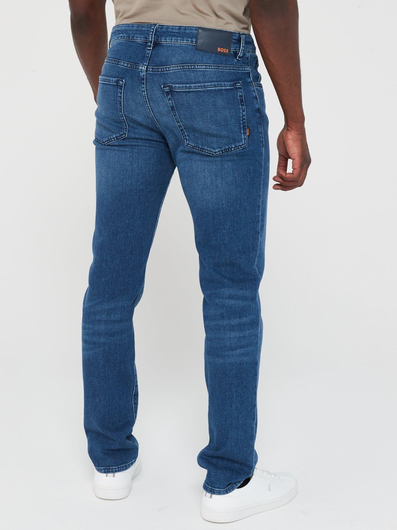 Image 2 of 5 of BOSS Mens Maine Stretch Regular Fit Jeans - Blue