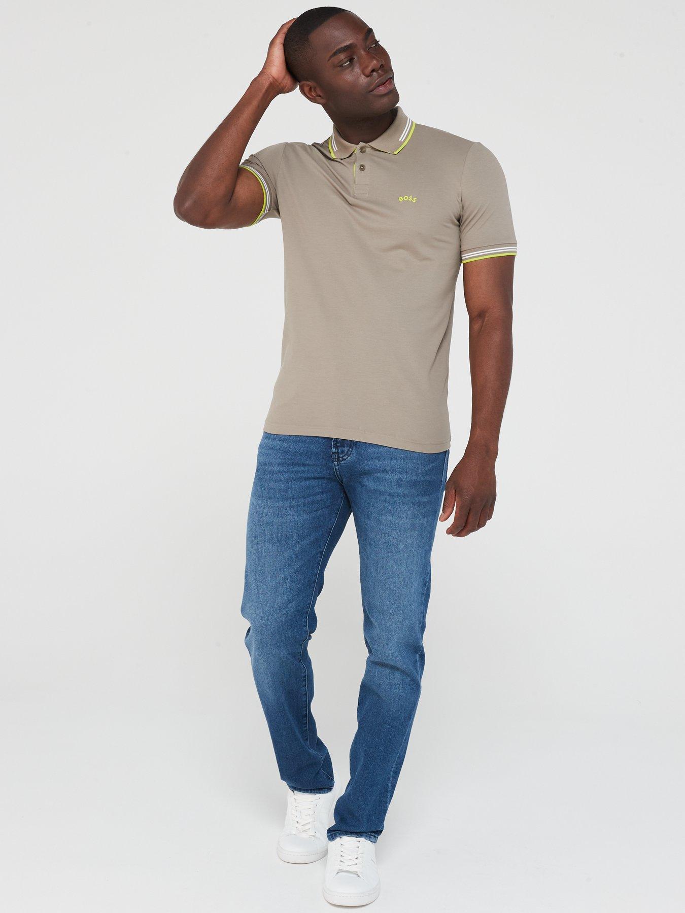 Image 3 of 5 of BOSS Mens Maine Stretch Regular Fit Jeans - Blue