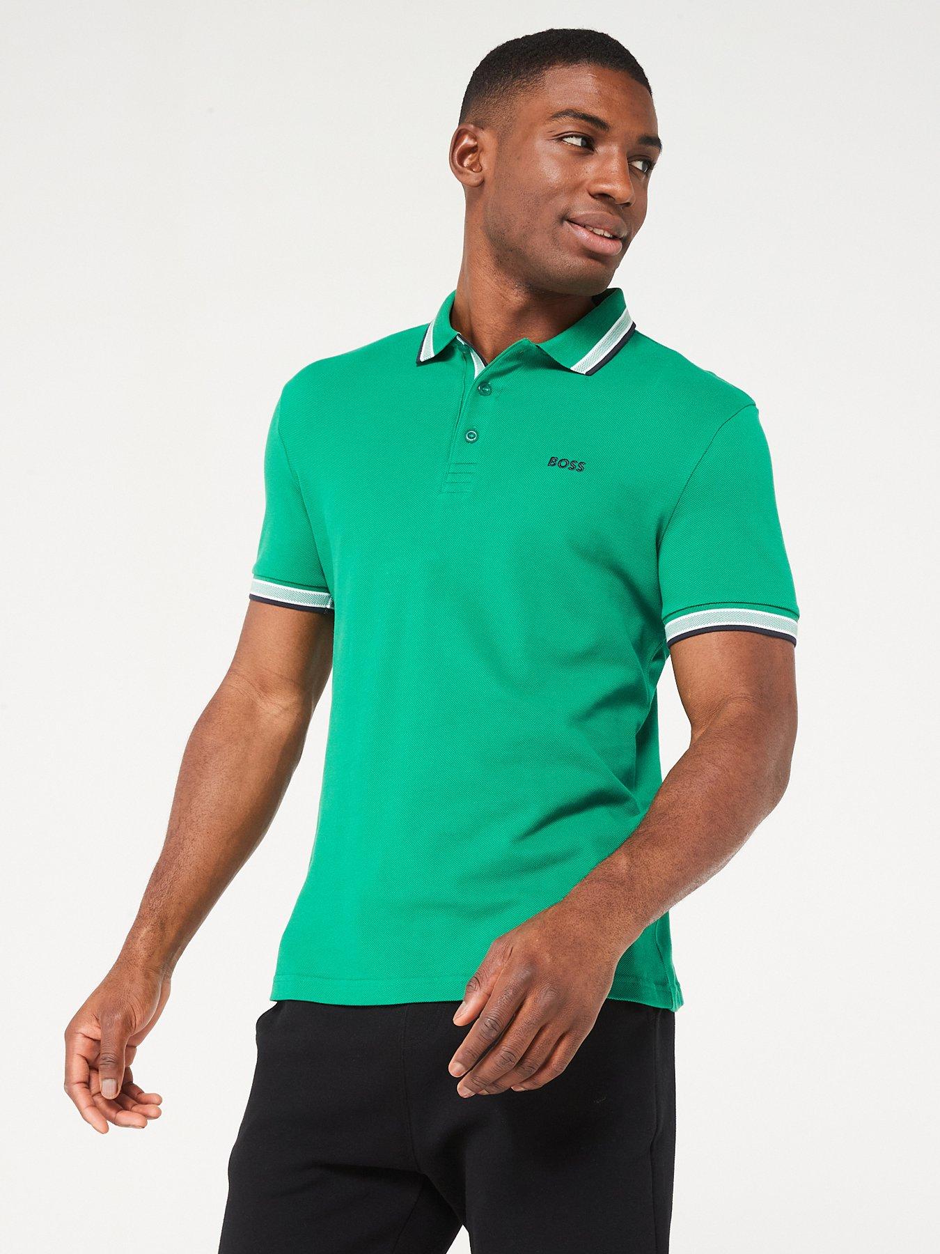 Green hugo boss outlet polo shirt