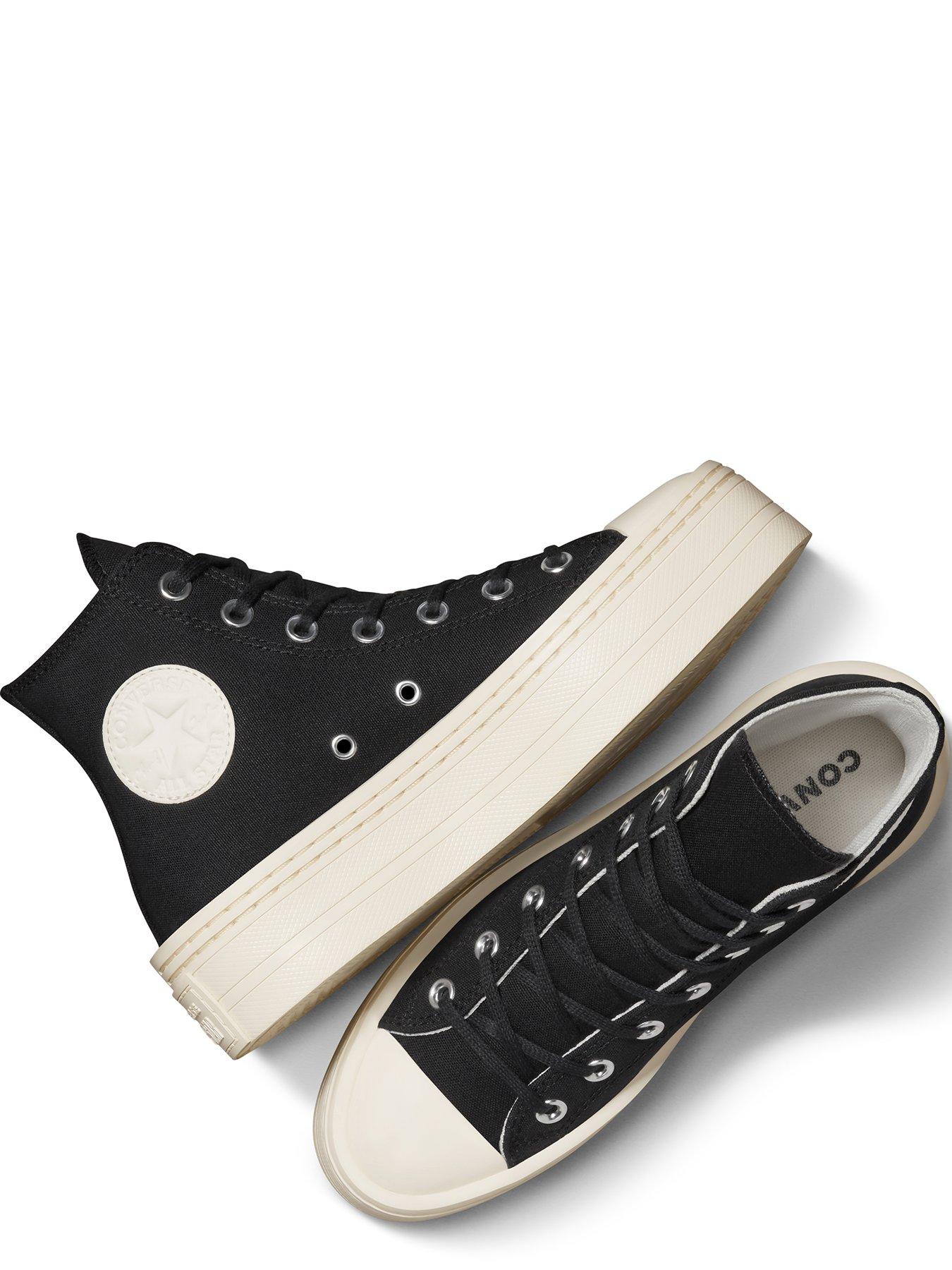  image of converse-chuck-taylor-all-star-modern-lift-canvas-hi-topsnbsp--black