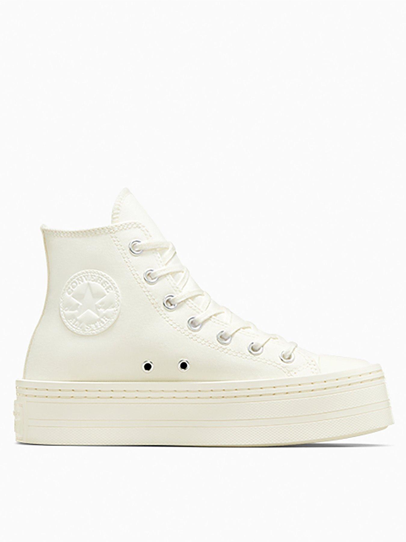 Converse Womens Modern Lift Hi Top Trainers - Off White